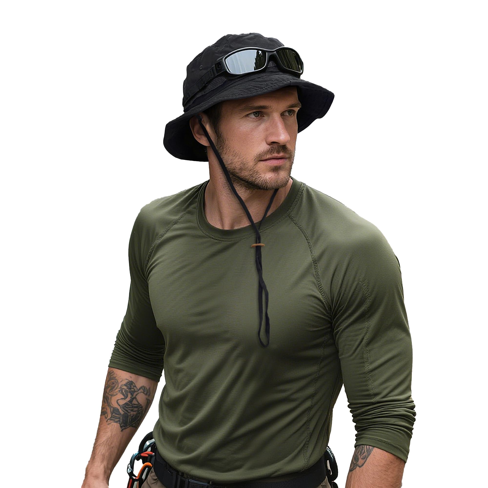 Clakllie Fishing Hat Sun Hats Boonie Bush Hat Bucket Hat Men's UV Protection Double-Sided Outdoor Safari Hat Foldable Hiking Hat Garden Hat UV Protection Summer Hats