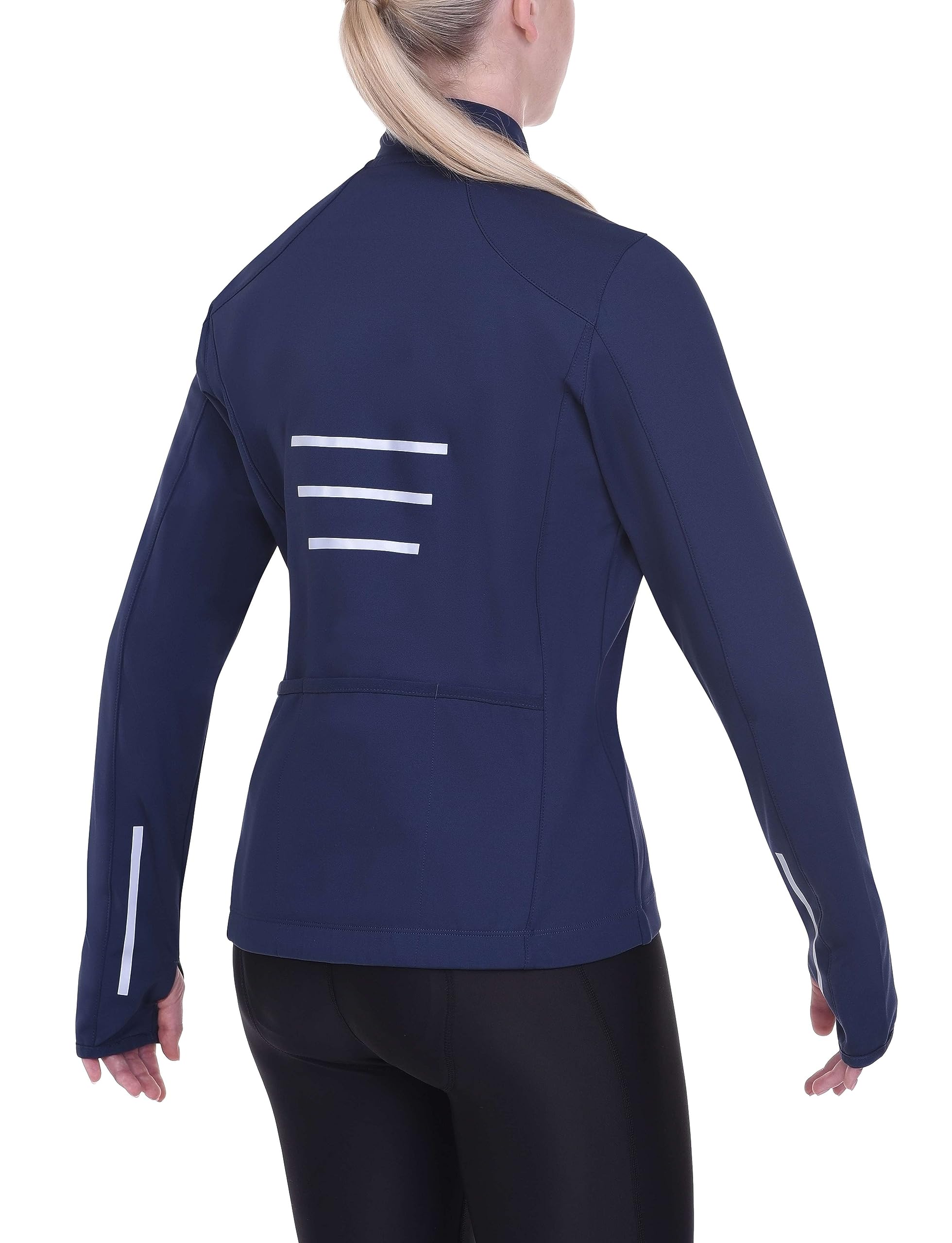TCA Chaqueta Térmica de Ciclismo y Running para Mujeres, Reflectante, Transpirable y Cortaviento, con Bolsillos con Cierre