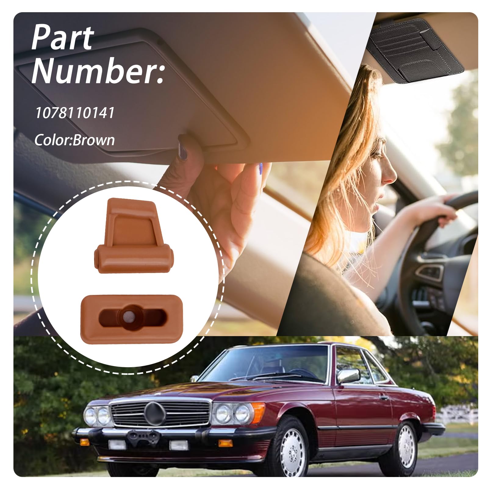 Amazon | XTPTFABS 1078110141 ブラウンサンバイザークリップ 1972 