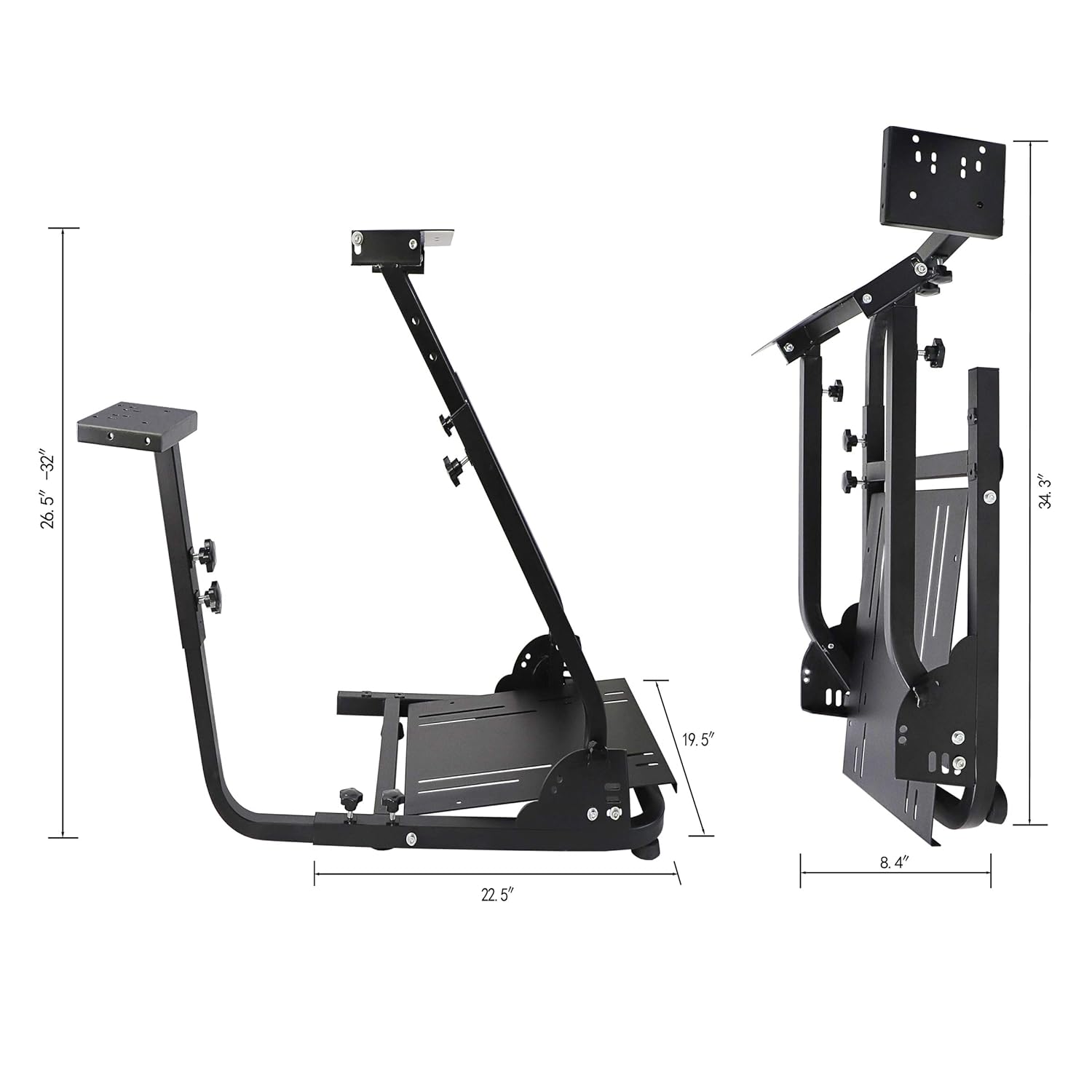 Hot Deals Racing Steering Wheel Stand, Height Adjustable Pro Driving Simulator Cockpit Compatible with Logitech G25，G27,G29,G920