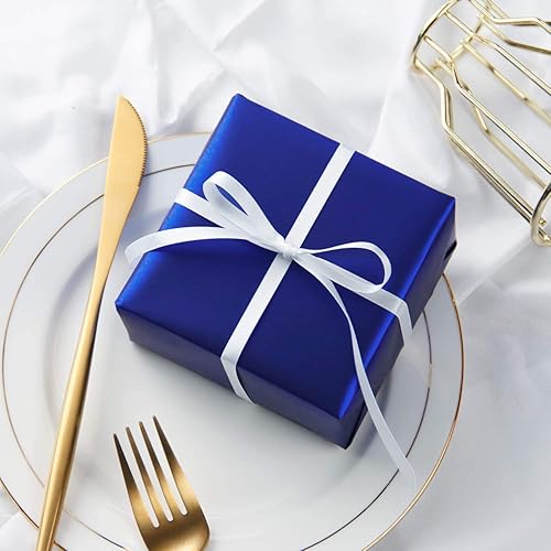 Miniatura 10 de RUSPEPA Papel de regalo metálico blanco roto, papel mate de color sólido, perfecto para bodas, cumpleaños, Navidad, baby shower, 17 pulgadas x 32.8