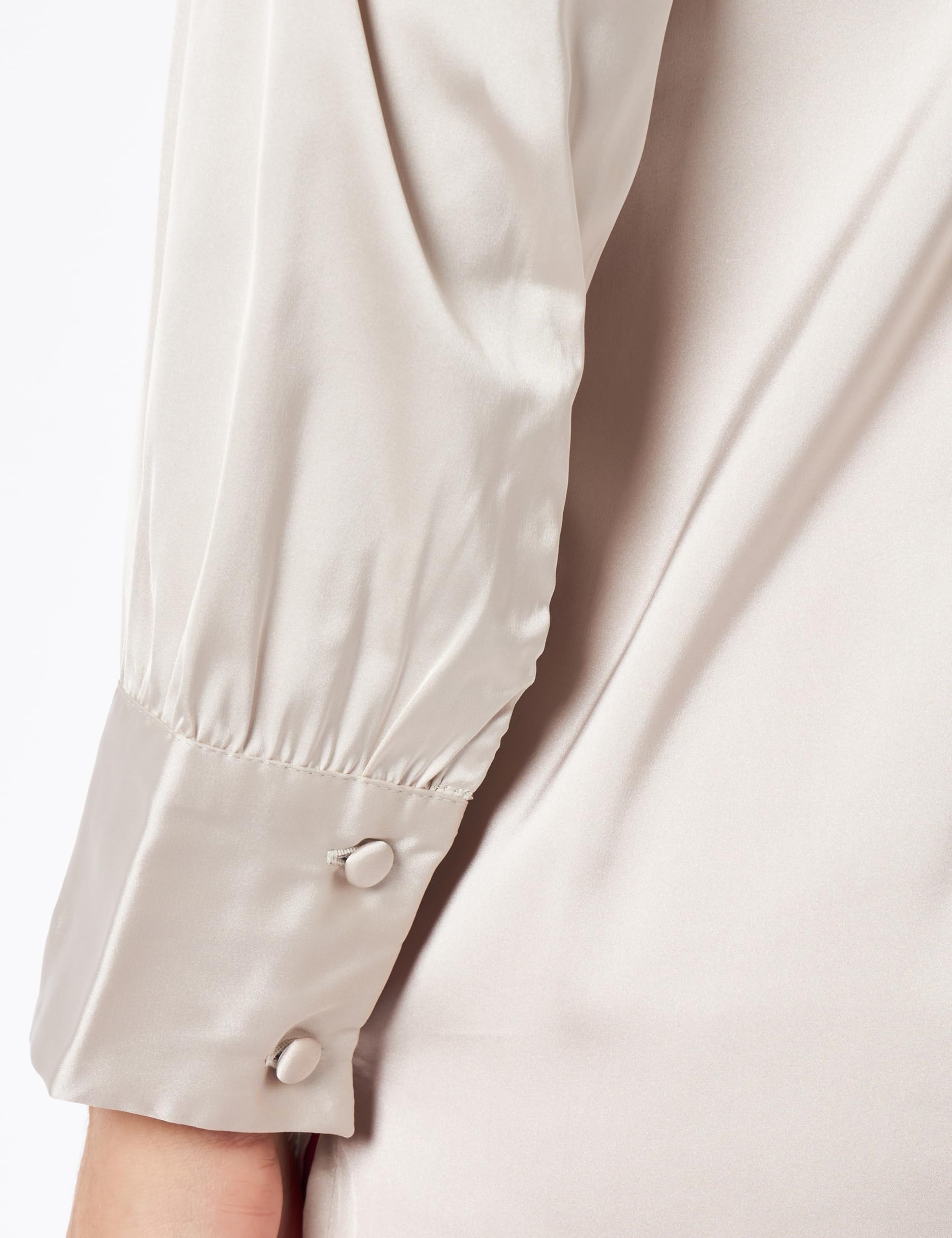 The Drop Women's @Lucyswhims Long-Sleeve Button-Down Stretch Satin Shirt