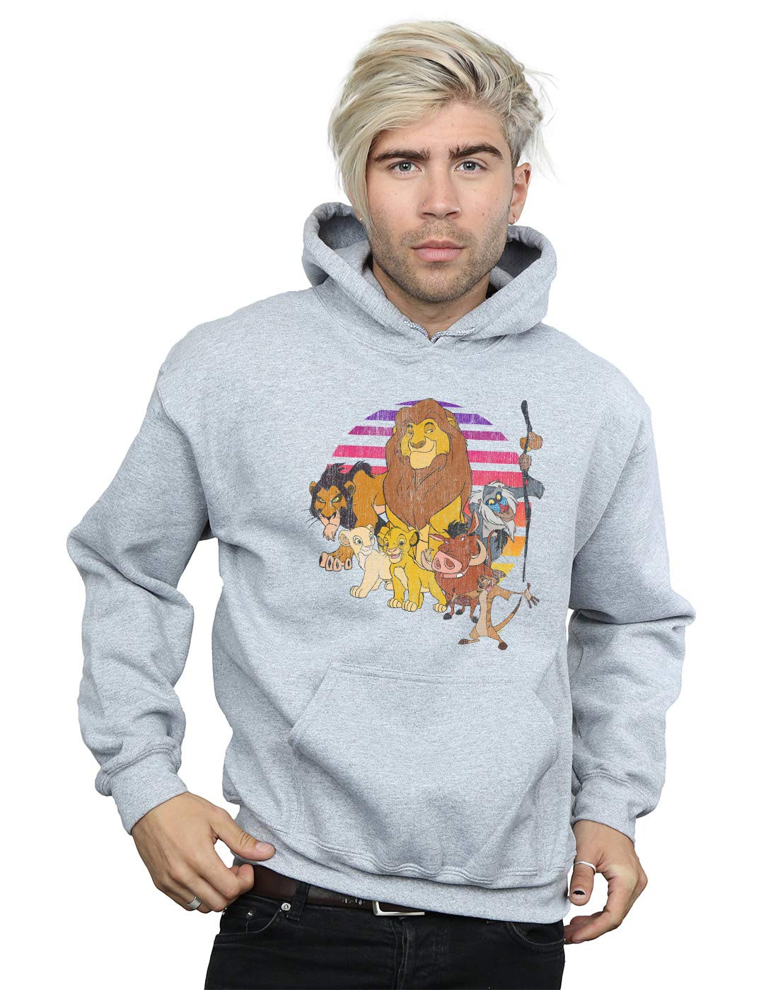 Absolute Cult Men's Sport Grey Disney The Lion King Pride Family Hoodie XXXX-Large