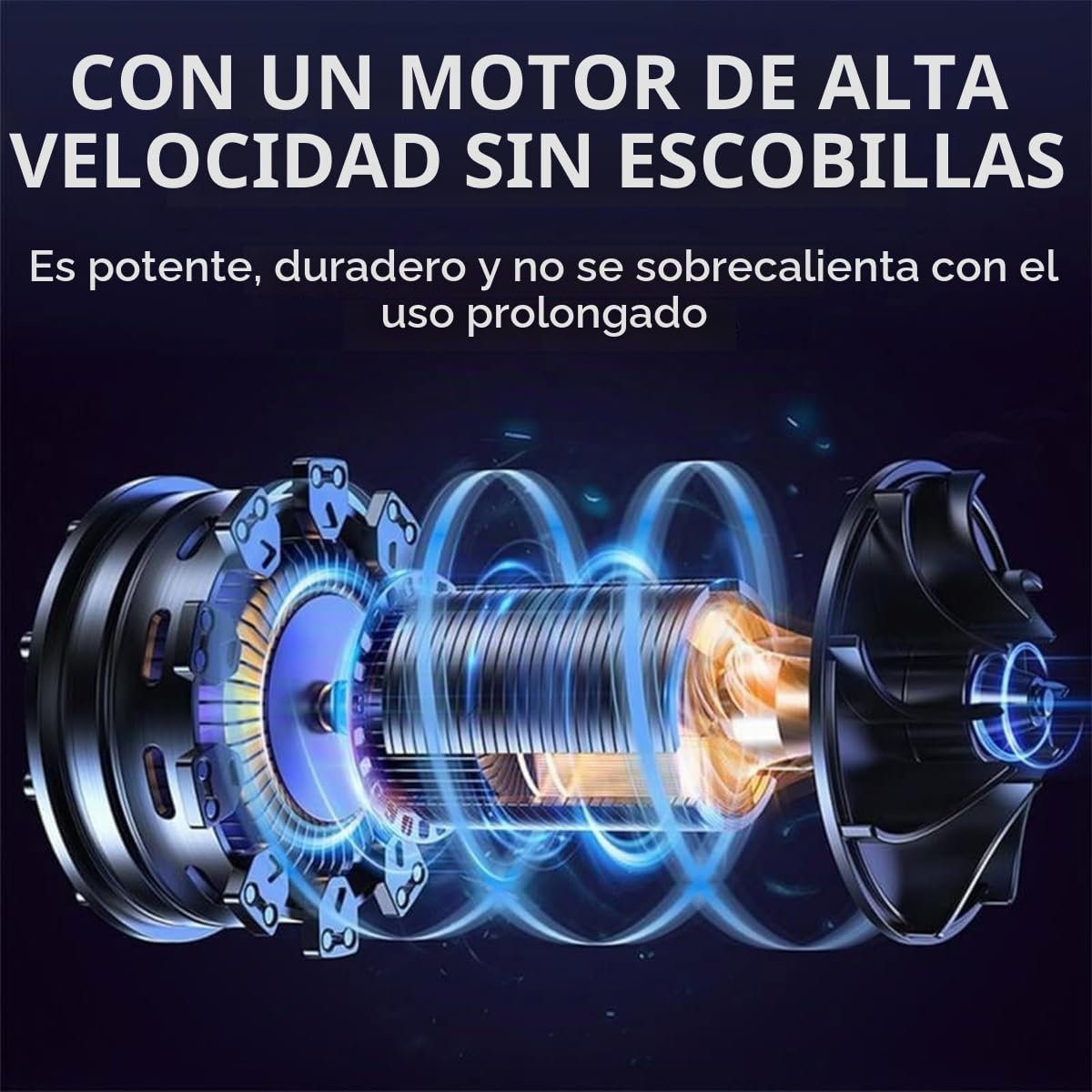 Soplador Turbo Jet, Soplador InaláMbrico Air Force, Soplador De Aire Potente, Plumero de Aire inalámbrico Turbo Super Power, EliminacióN De Nieve (Negro+2 Batería)
