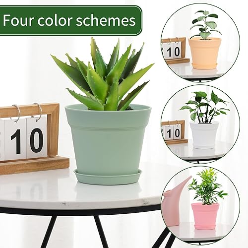 Miniatura 5 de GARDIFE Paquete de 20 macetas de 4 pulgadas, macetas para plantas de interior, macetas, color