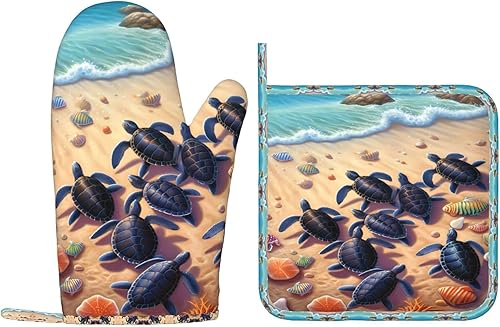 Miniatura 10 de Manoplas para horno, juego de soportes para ollas de Navidad, camión rojo, muñeco de nieve, guantes de horno de silicona, copo de nieve, árbol de