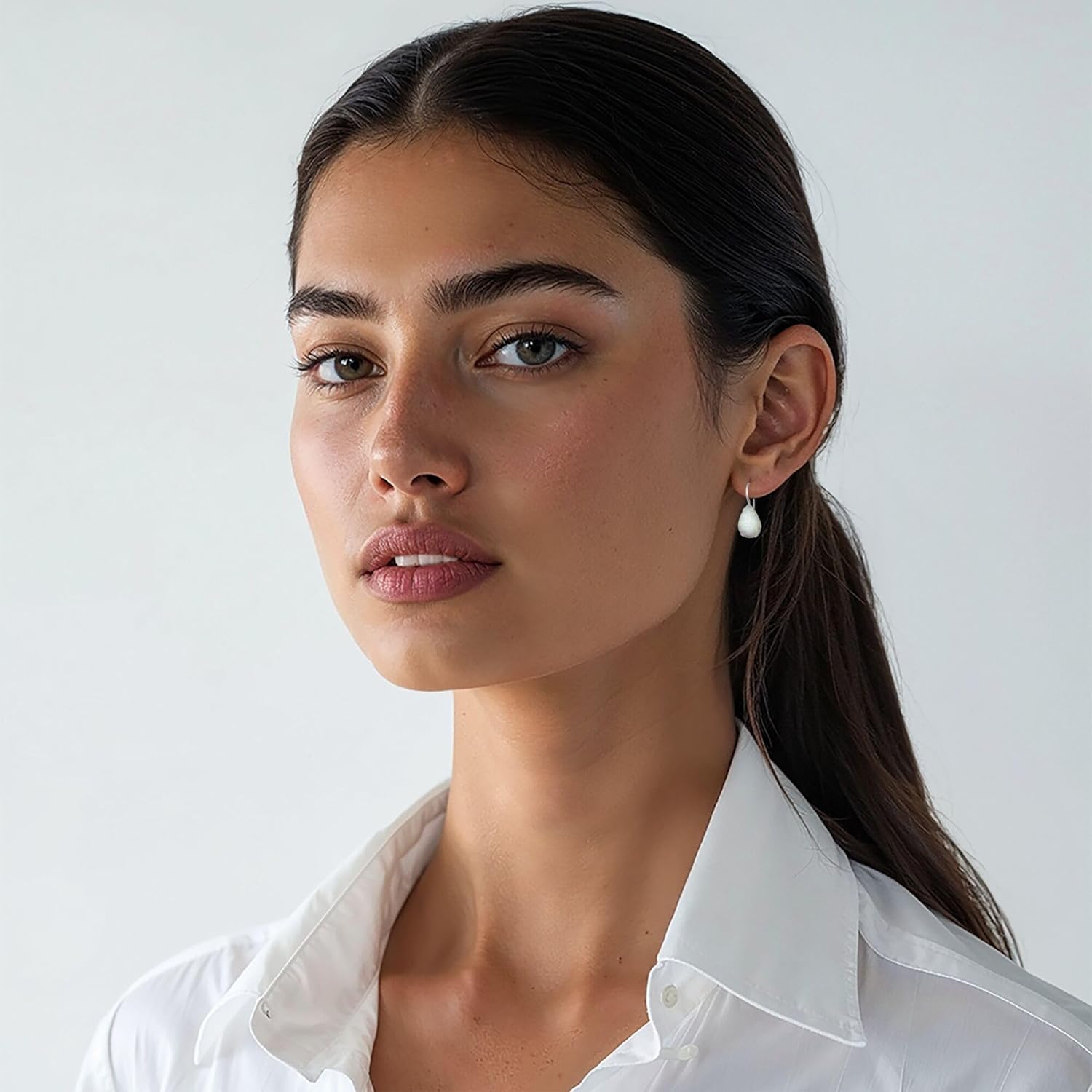 925 Sterling Silver Gemstone Teardrop Earrings – Small Dainty Birthstone Earrings for Women - Silver Dangle Earrings - Image 2