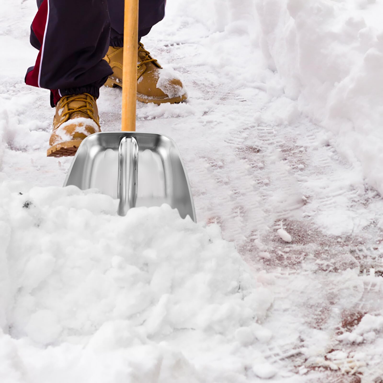 Testa della Pala da Neve in Acciaio Inox, Ricambio Robusto | Argento, Installazione Facile, Resistente alle Intemperie, per Rimozione Neve e Gestione Cereali