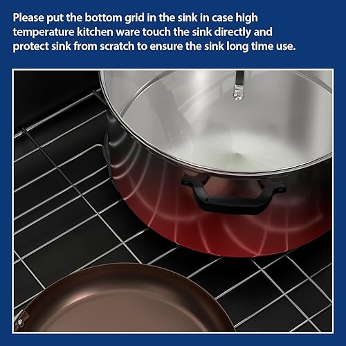 Miniatura 9 de Sarlai - Fregadero de cocina negro 33 compuesto de granito - Fregadero de cocina de 33 x 19 pulgadas, estación de trabajo de montaje inferior, color