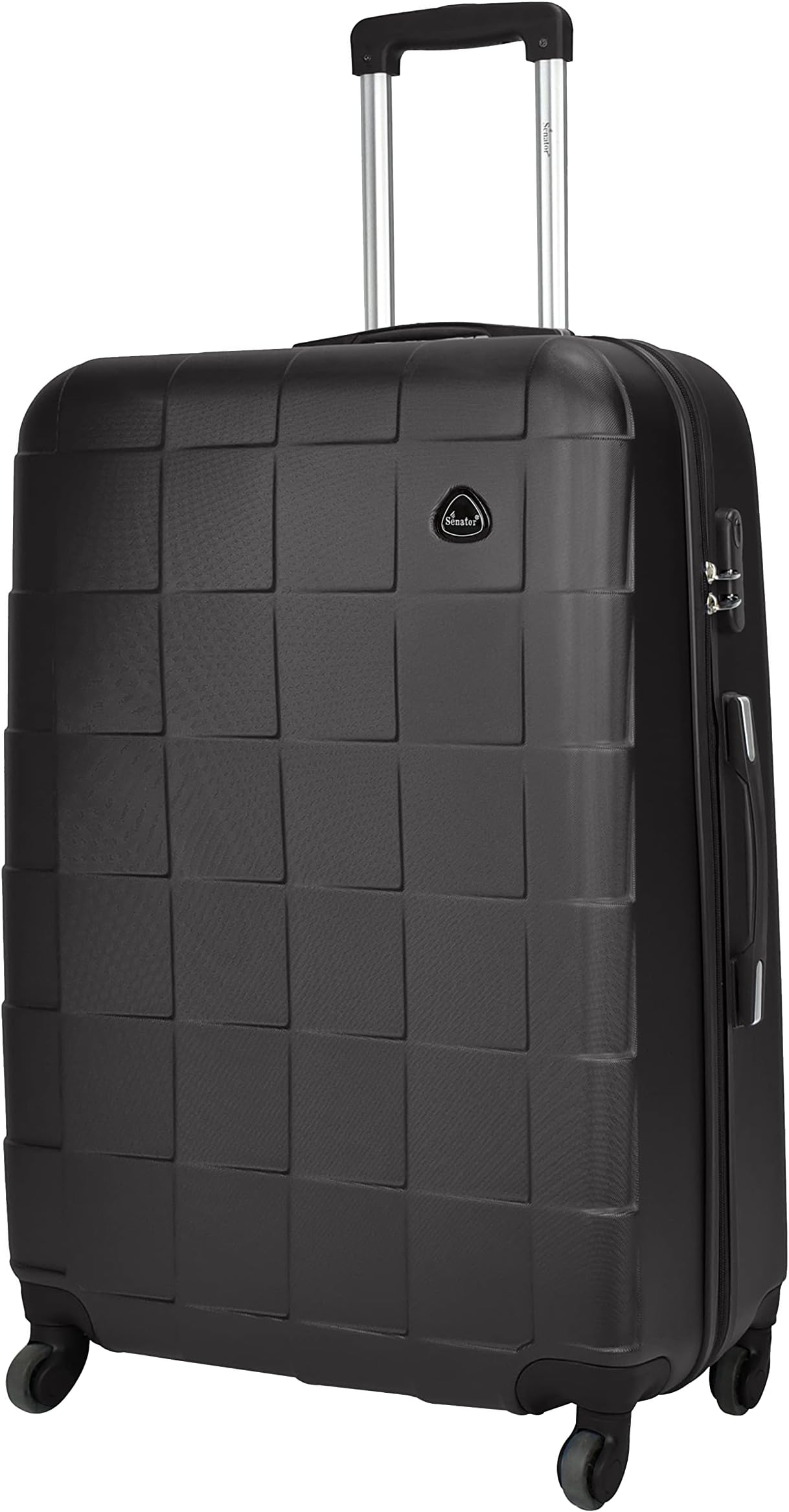 Lightweight Luggage Checked Bag- Durable Hard-Shell Luggage 28 Inches Suit Case for Travel A207 | Large Hard sided Luggage with Spinner Wheels 4 (Checked Luggage 28-Inch, Black)