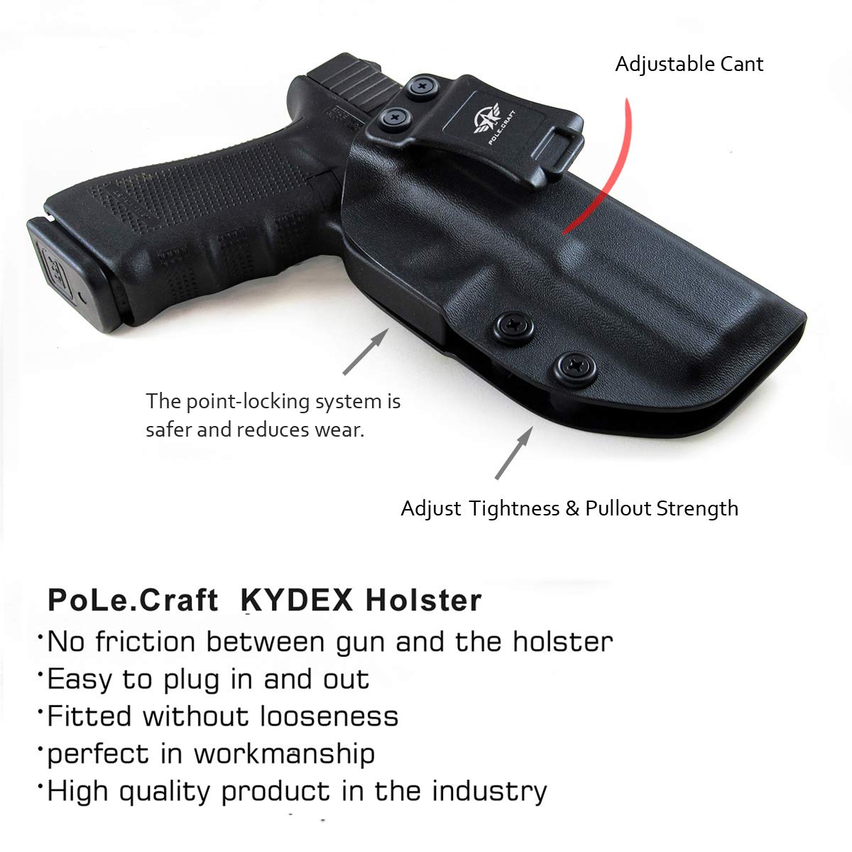 Kydex IWB Holster Fits Glock 17 / Glock 22 / Glock 31 (Gen 15) Gun