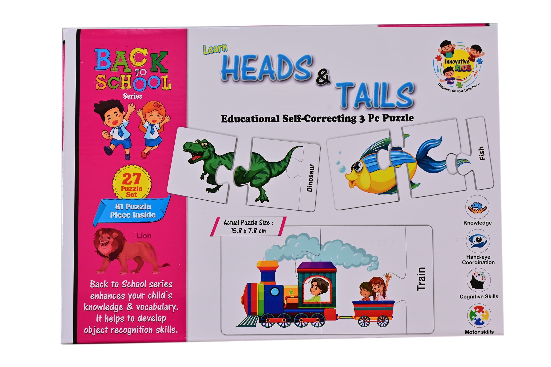 Olympia Games And Toys Back to School Series 27 Puzzle Set (Educatinal Self-Correcting 3 Pieces Puzzle) for 4+ Age Kids (Heads & Tails) (B0BZSJSQ7C) Amazon Price History, Amazon Price Tracker
