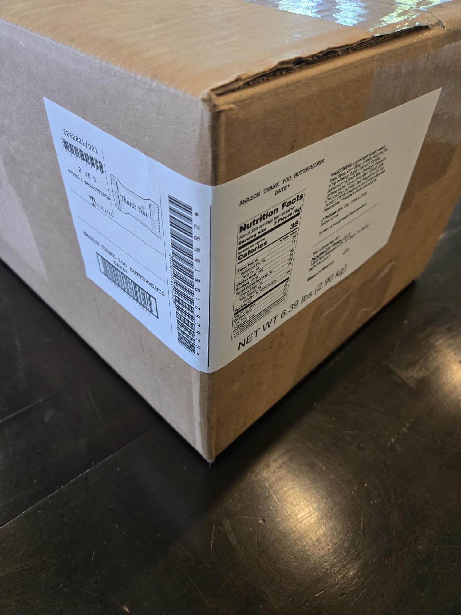 Hospitality Mintså¨ Thank You Buttermints - 1000 Per Pack