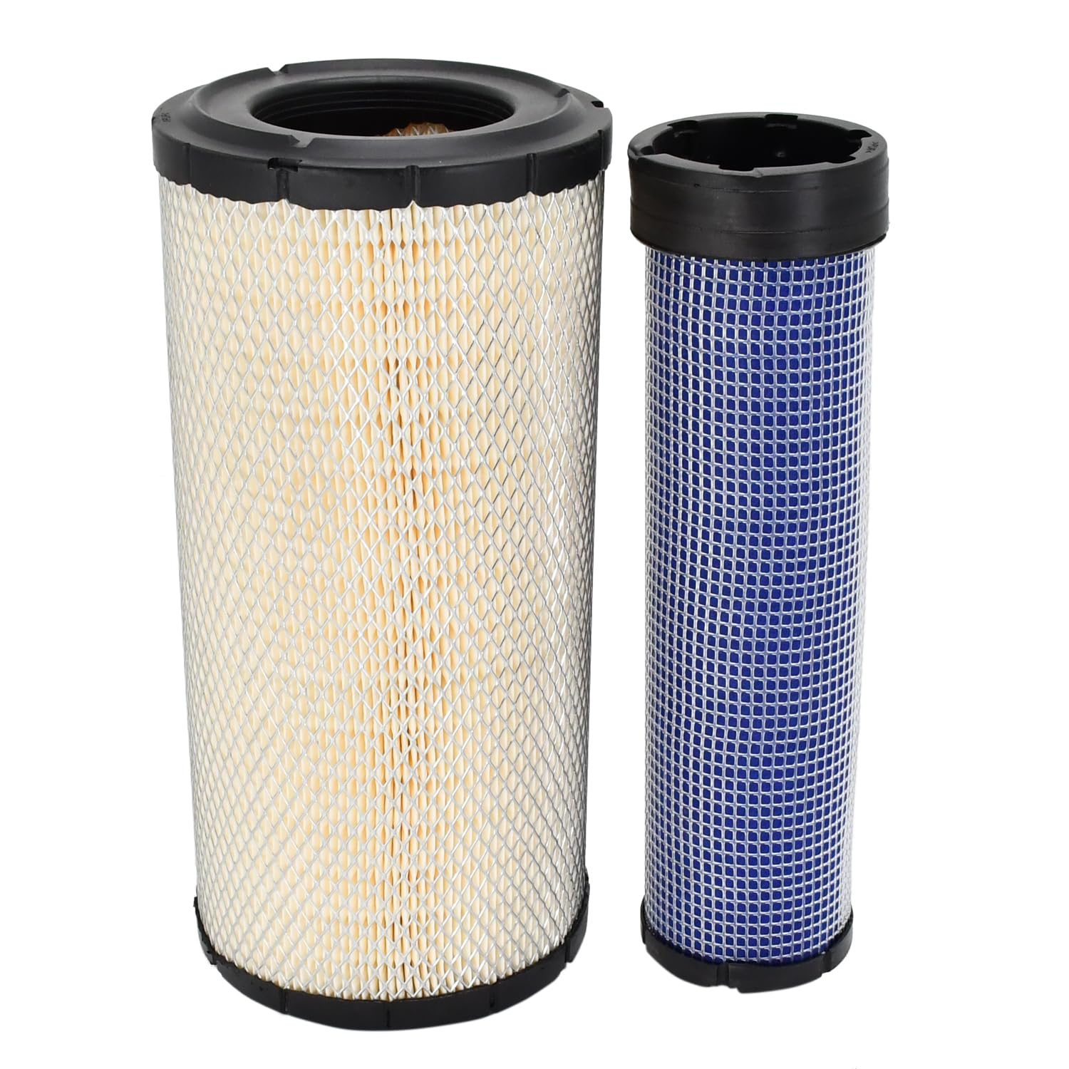 Juego de filtros de aire AF25557 AF25558 compatibles con retroexcavadora Caterpillar 416C 416D 420D 422 424B compatible con tractores Massey Ferguson 5445 5450 5455 5460 6445 6455 6460 6460