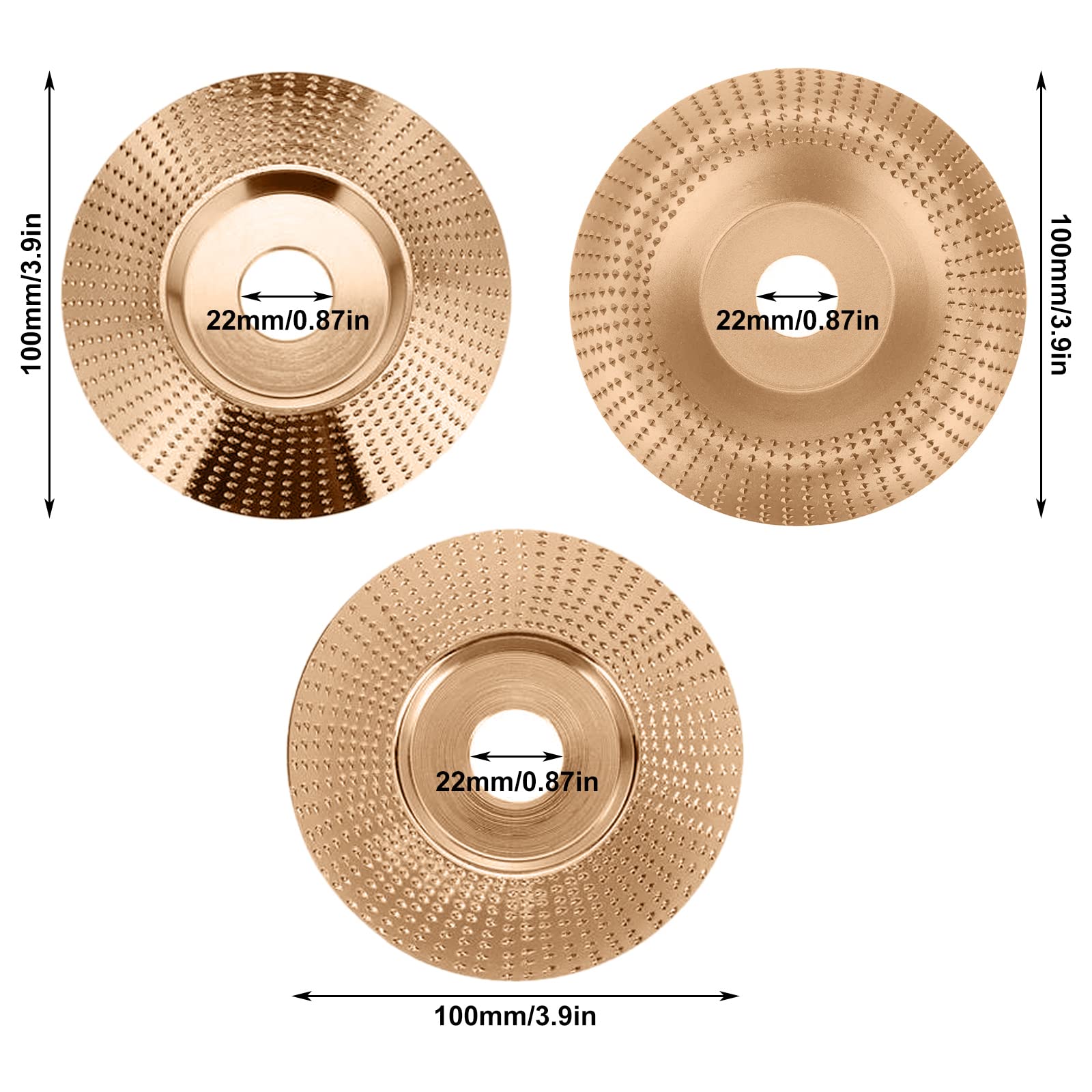 MTOMDY 5 PCS Tungsten Carbide Wood Carving Discs, Compatible With - View #11