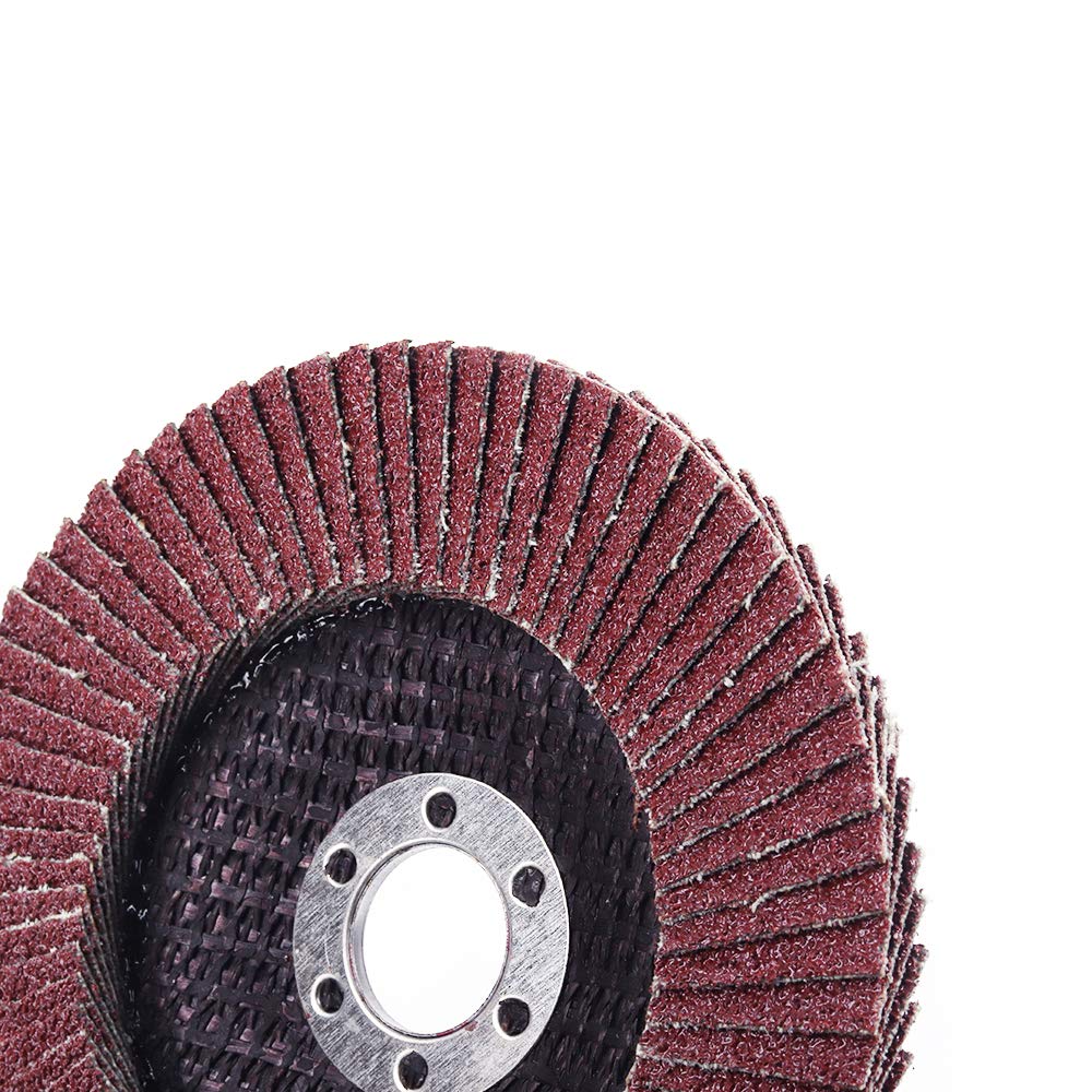 10 Disques à Lamelles Grain 60 – 100 Mm, Oxyde D’aluminium, Pour Meuleuse D’angle (métal, Bois) - 8