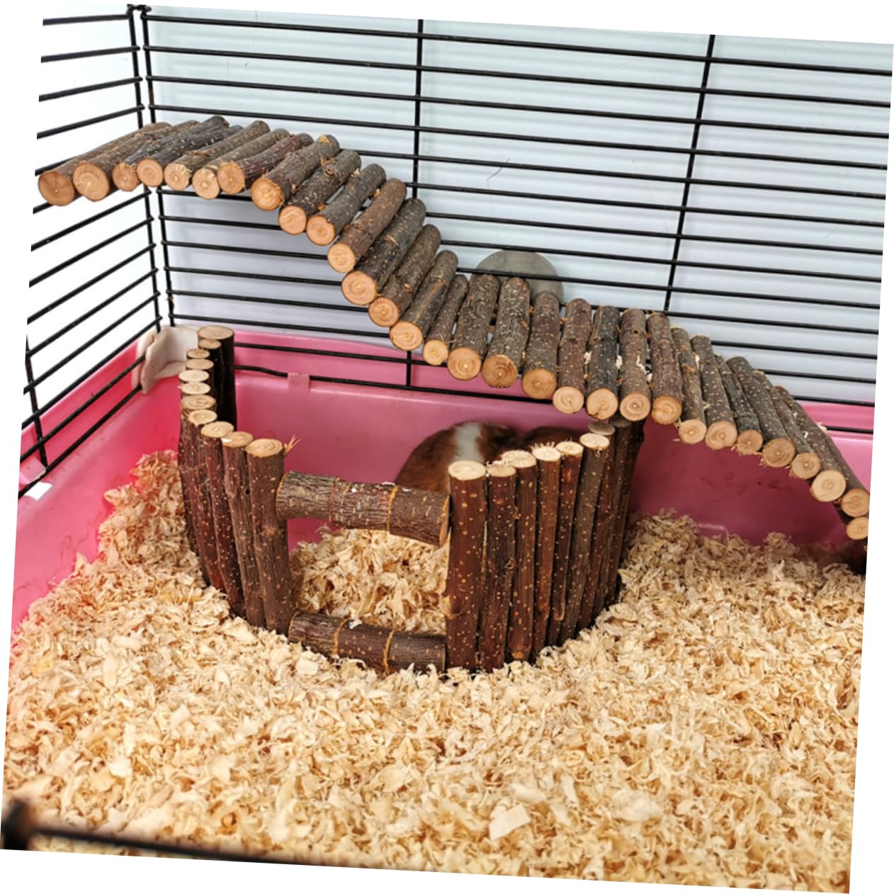 BESPORTBLE 3stücke Kletterleiter Aus Holz Für Kleintiere Spielzeug-brücke Für Hamster Meerschweinchen Und Andere Nager Kauartikel Und Spielplatz Für Haustiere