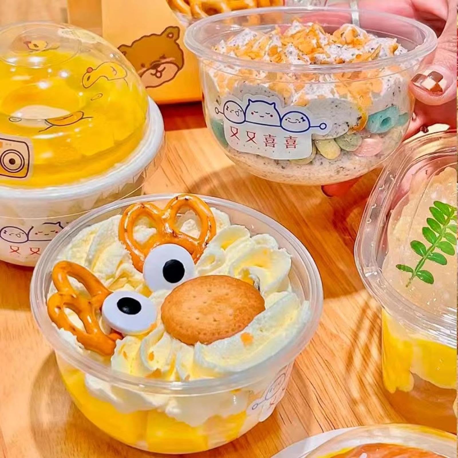 デザートカップ 蓋付き　プラスチック 丸型 製菓 ムース ゼリー　 容器 Amazon.co.jp: Xinchuang デザートカップ プリンカップ 150ml 蓋付き