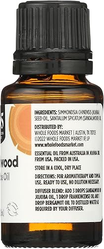 Miniatura 5 de 365 by Whole Foods Market, Sándalo en aceite de jojoba, aceite esencial, 0.5 onzas líquidas