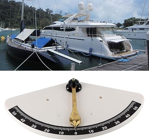 Miniatura 3 de Clinómetro náutico, Clinómetro marino Nivel Inclinómetro Ángulo Buscador Instrumento Cobre y ABS para Barcos, Barcos, Yates, RVs