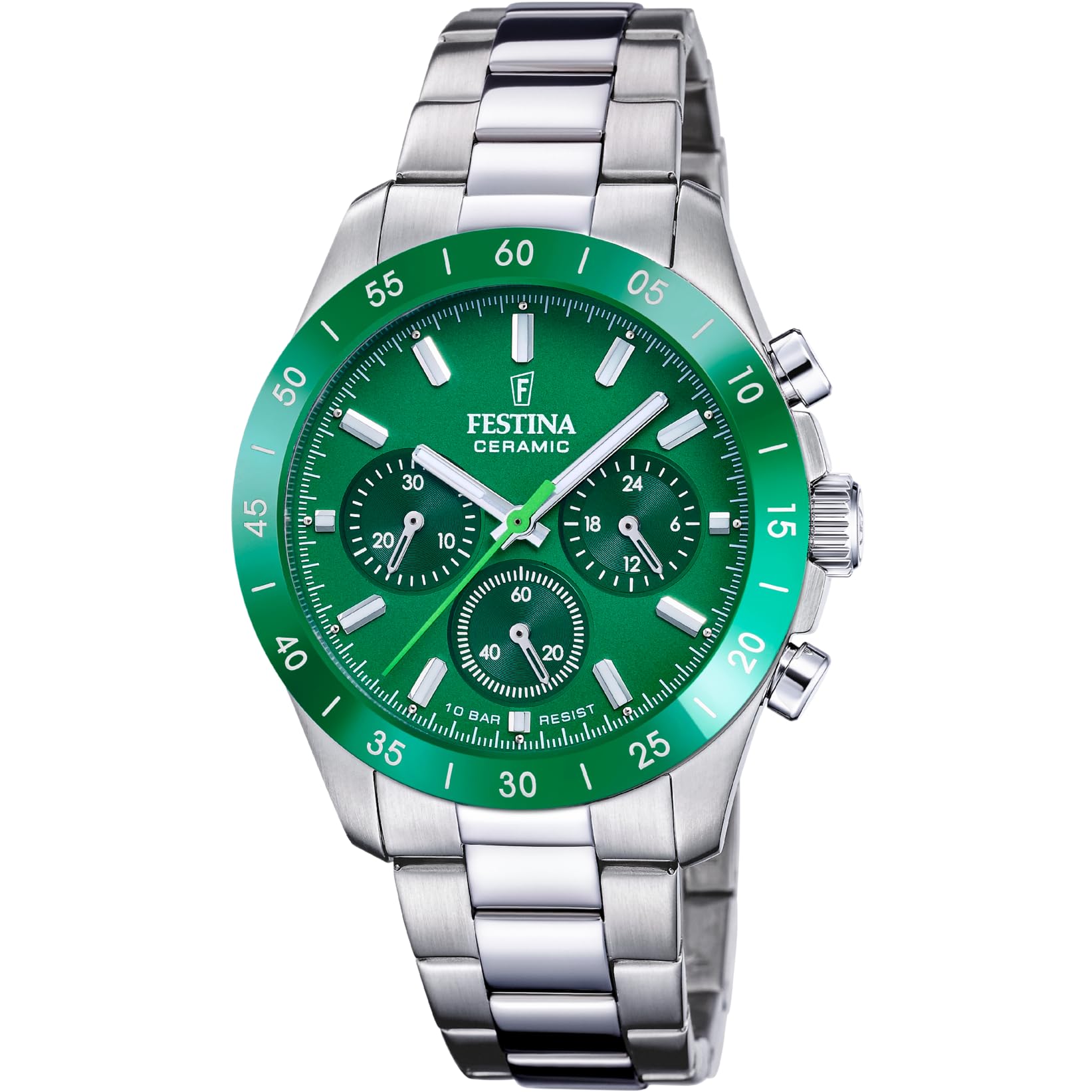 Festina Unisex F20693-5 Ceramic 39mm Quartz Watch in Silver