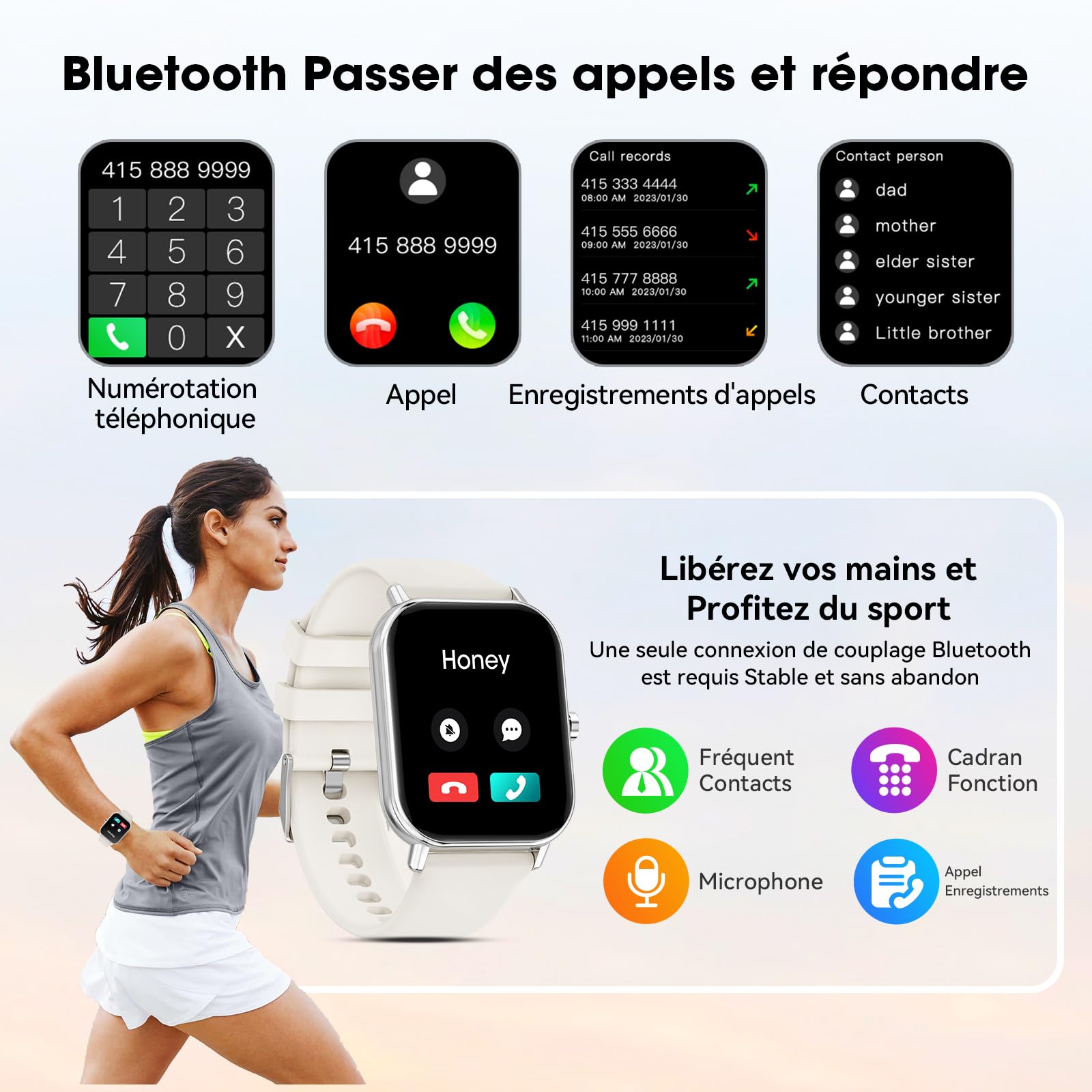 Smartwatch con Chiamate Bluetooth,1,85'' Smartwatch per Uomo Donna,Orologio Sportivo Impermeabile IP67 con 110+ Modalità Sportive,Fitnesswatch con Contapassi Cardiofrequenzimetro SpO2 per Android iOS