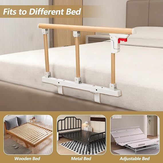 Bed Rails for Elderly Adults, 67*40cm Foldable Adult Bed Guard Rail