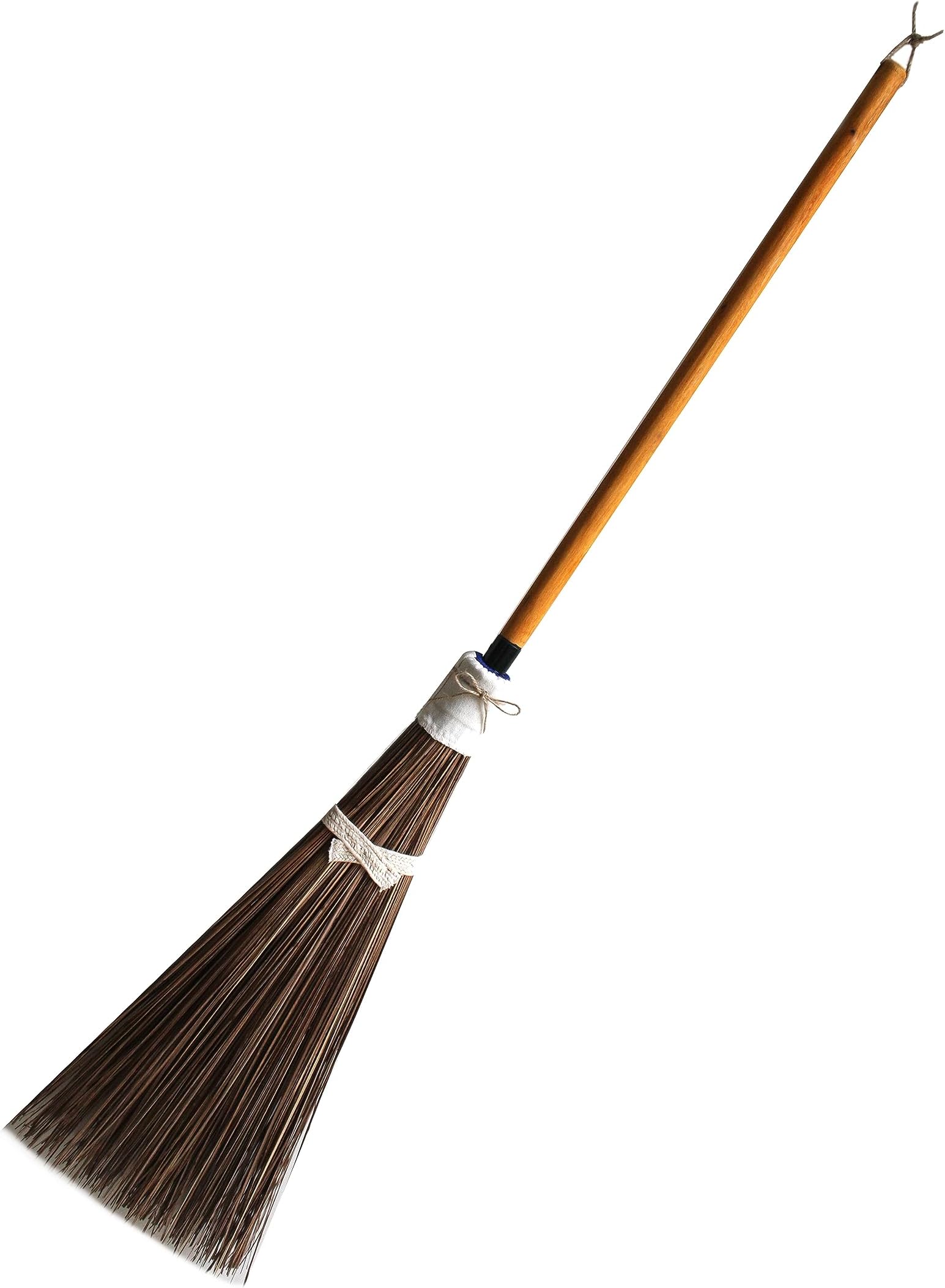 Coconut Broom - 55 Inches Length, Heavy Duty Broom for Sweeping Patio, Garden, House, Garage and Other Outdoor Spaces.