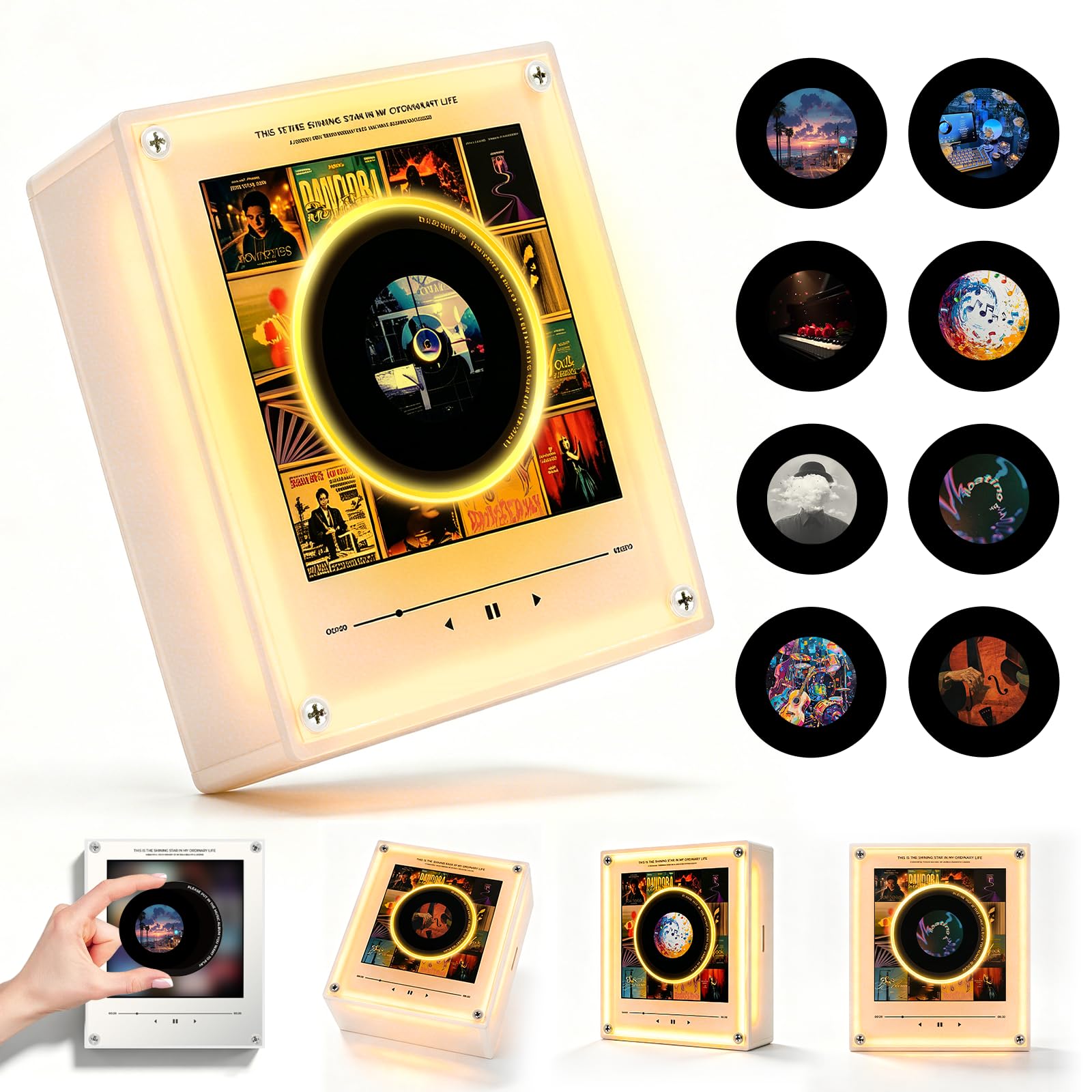 Photo 1 of NenNicht Music Refrigerator Magnets NFC Record Player Set