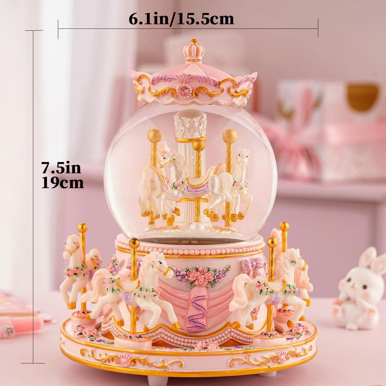 Spieluhr Karussell Erwachsene Personalisierte Geschenke für Frauen Beste Freundin Geburtstag Weihnachten, Geburtstagsgeschenk für Frauen, Coole Deko Lustige Geschenk für Frau Guten Kumpel Mutterta (B)