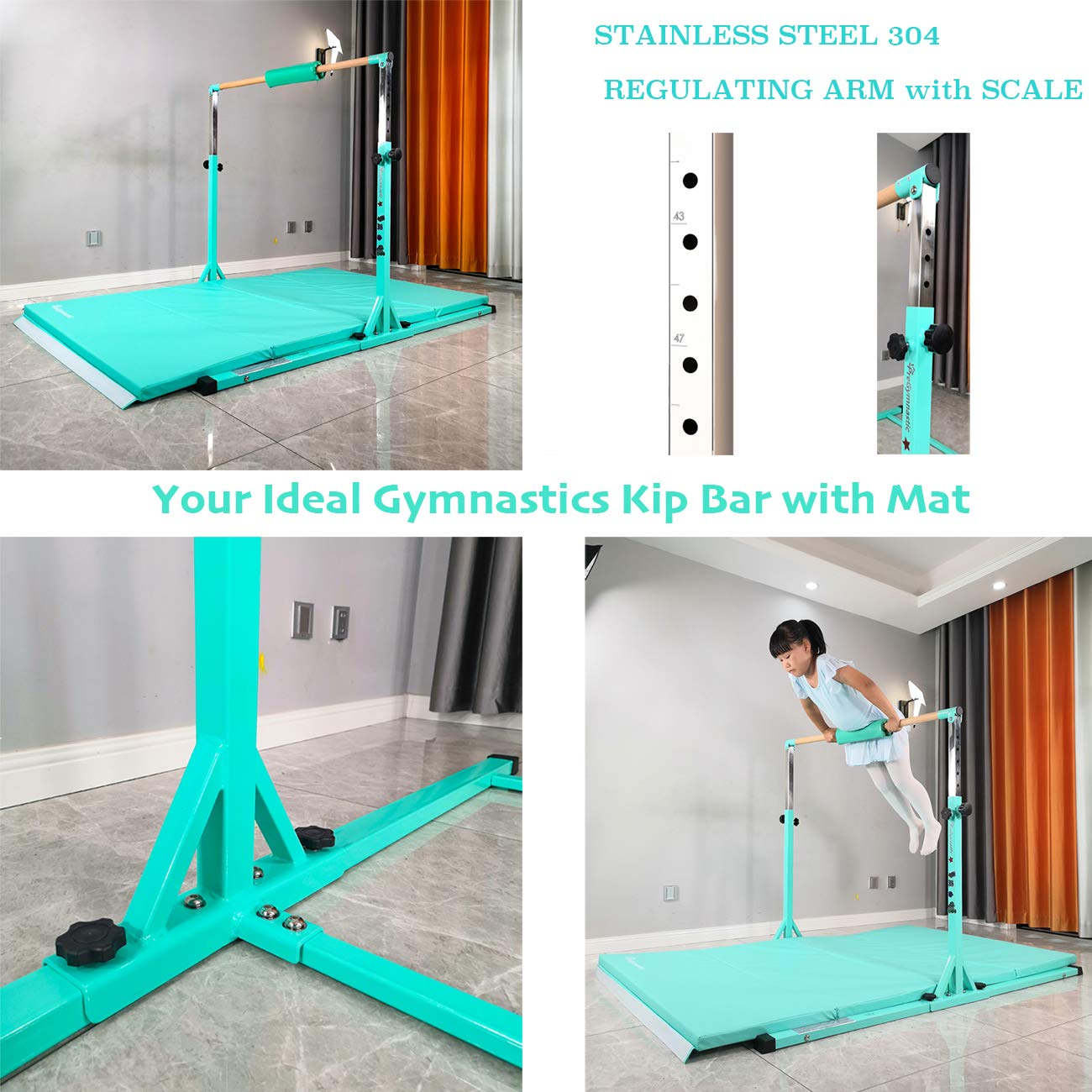 Buy PreGymnastic Updated No Wobble Expandable Gymnastics Kip Bar with