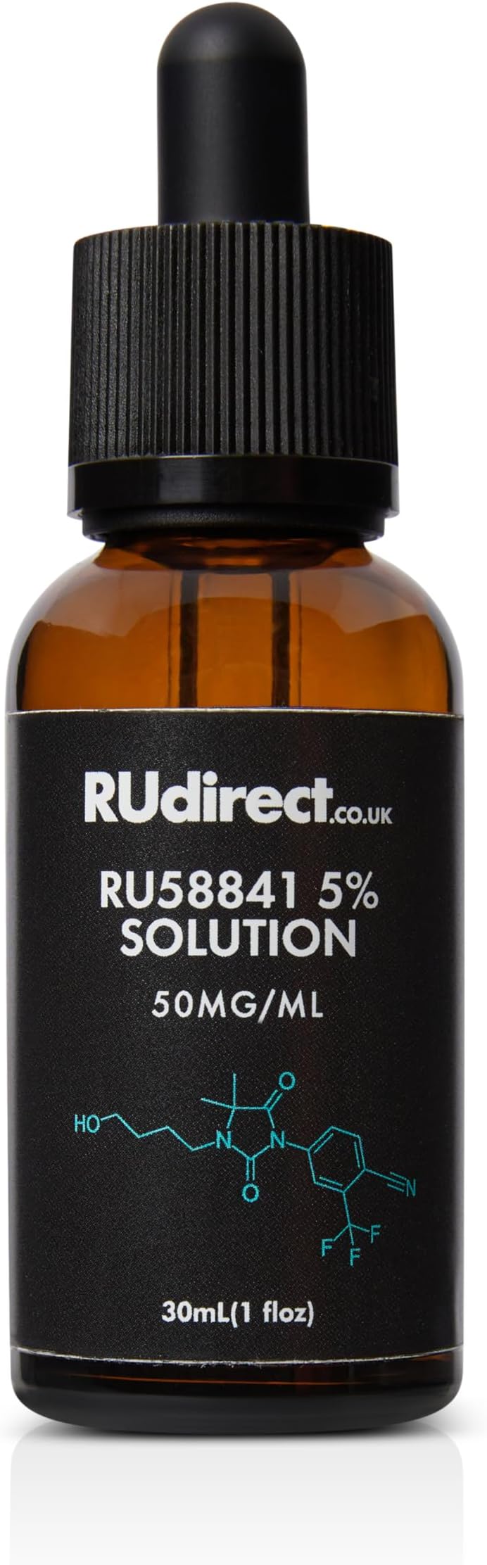 RU58841 5% Solution - Topical DHT Blocker for Scalp Hair Loss - Lab Tested Formulation (1 bottle)