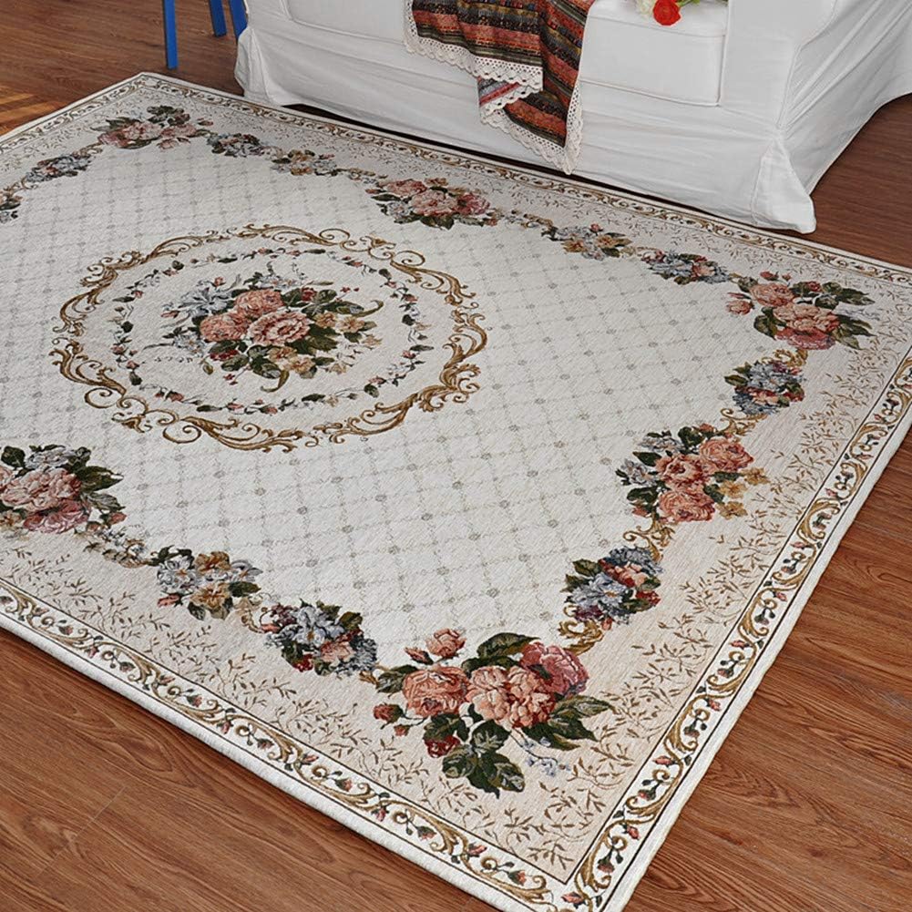 UKELER Luxury Soft Rustic Floral Doormat Washable Elegant Non Slip Accent Floor Rugs for Bedroom Bathroom Kitchen, 2' x 3', Rural Flower