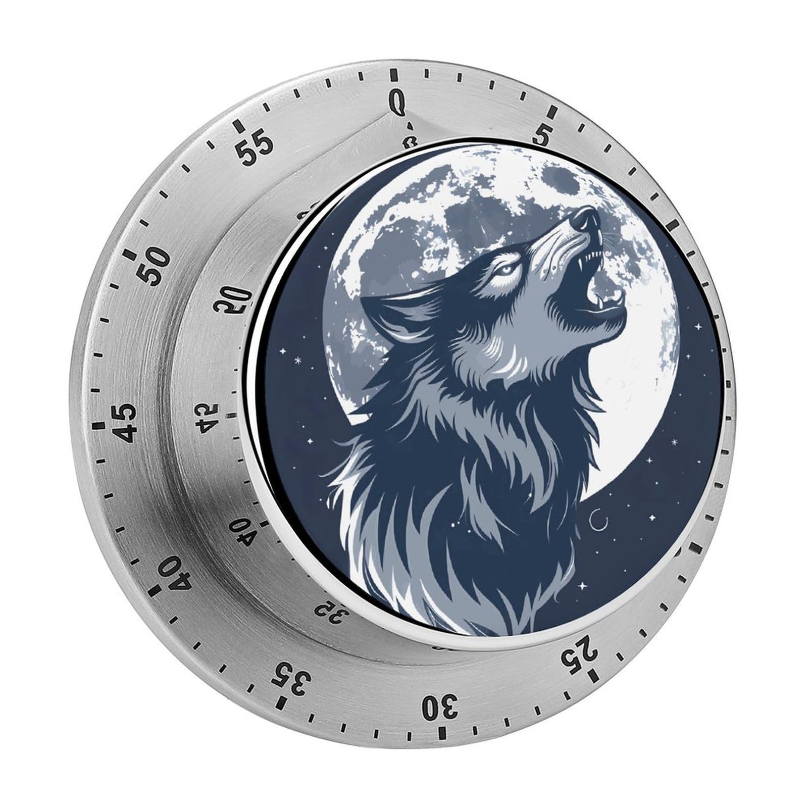 Moon Howling Wolf Mechanical Rotary Timer, Used for Daily Timing