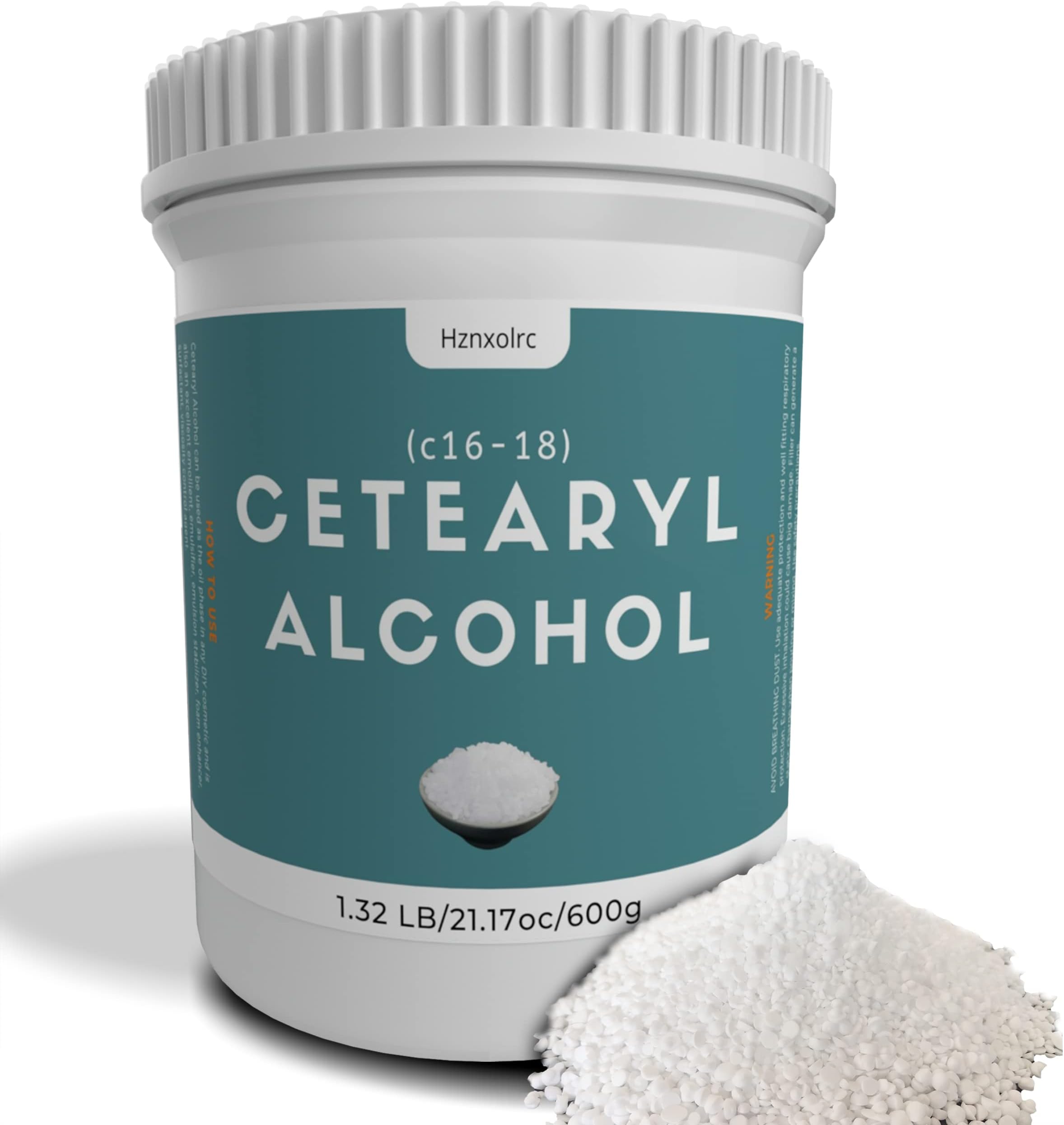 21.17 Ounce Cetearyl Alcohol for Making Lotions, Premium Cetearyl Alcohol Granules, Smooth and Emollient, Fresh and Pleasant, Suitable for Making Conditioners, Scrubs, Creams and More