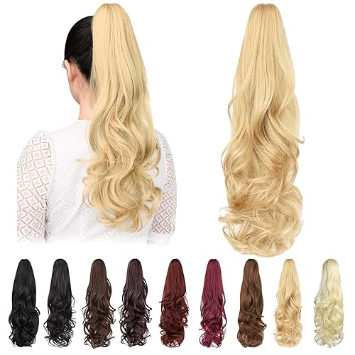 Miniatura 75 de Brown ponytail extension,16" claw clip hair extensions ponytail short curly hair ponytail Extension Natural Looking Synthetic Hairpiece for Women