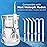 Replacement Tips for Waterpik, Water Flosser Replacement Heads Parts for Waterpik Oral Irrigator(2 Classic Jet Tips + 2 Plaque Chaser Tips + 2 Implant Denture Tips + Storage Case Combo)