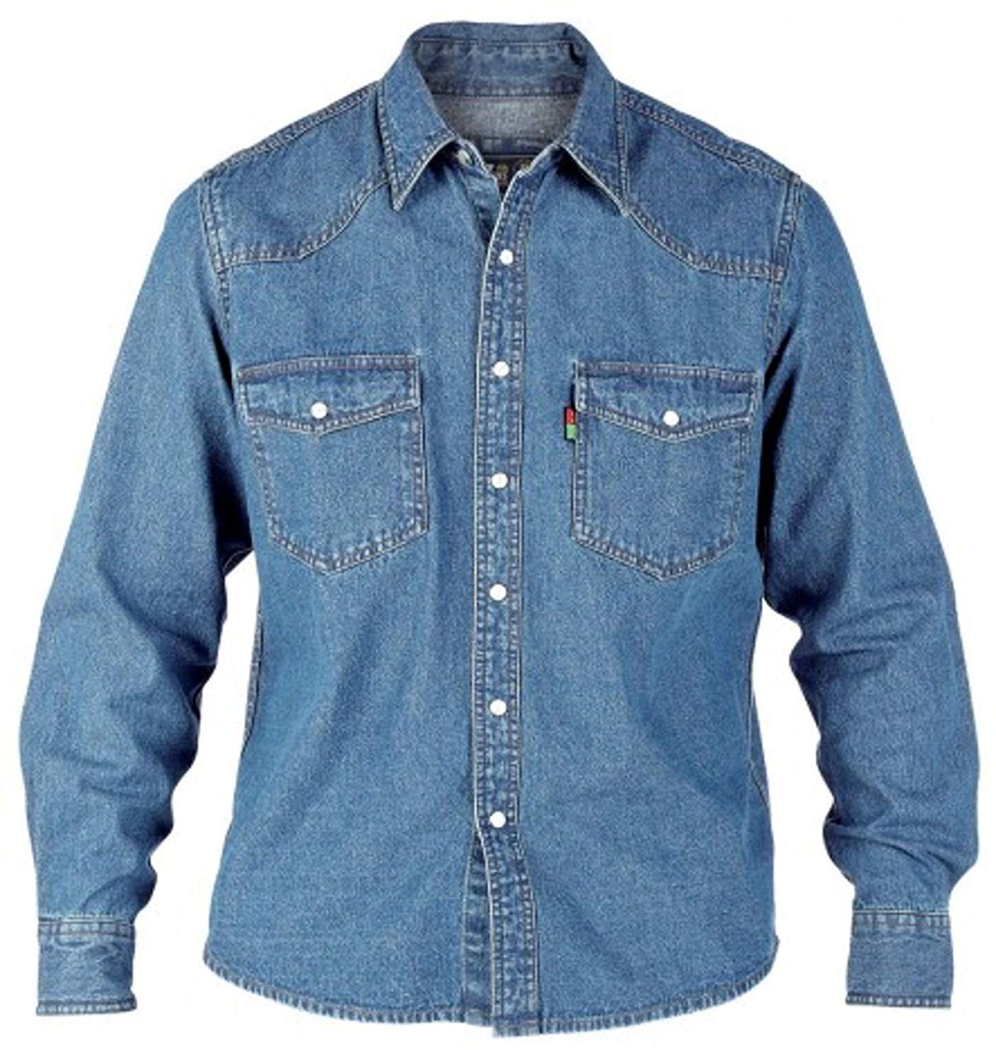 WESTERN - Duke Denim Shirts STONEWASH - Small