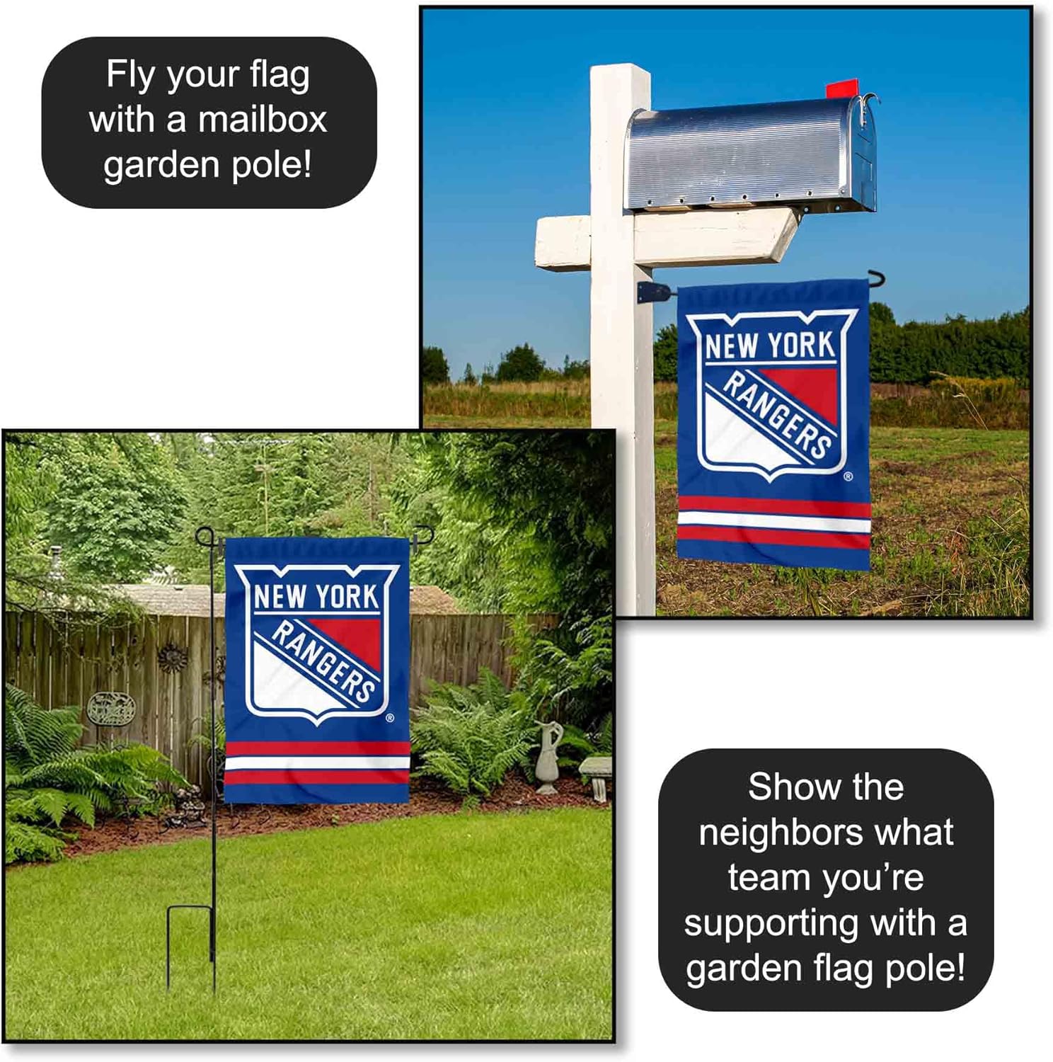 New York Rangers Double Sided Garden Flag - Image 4