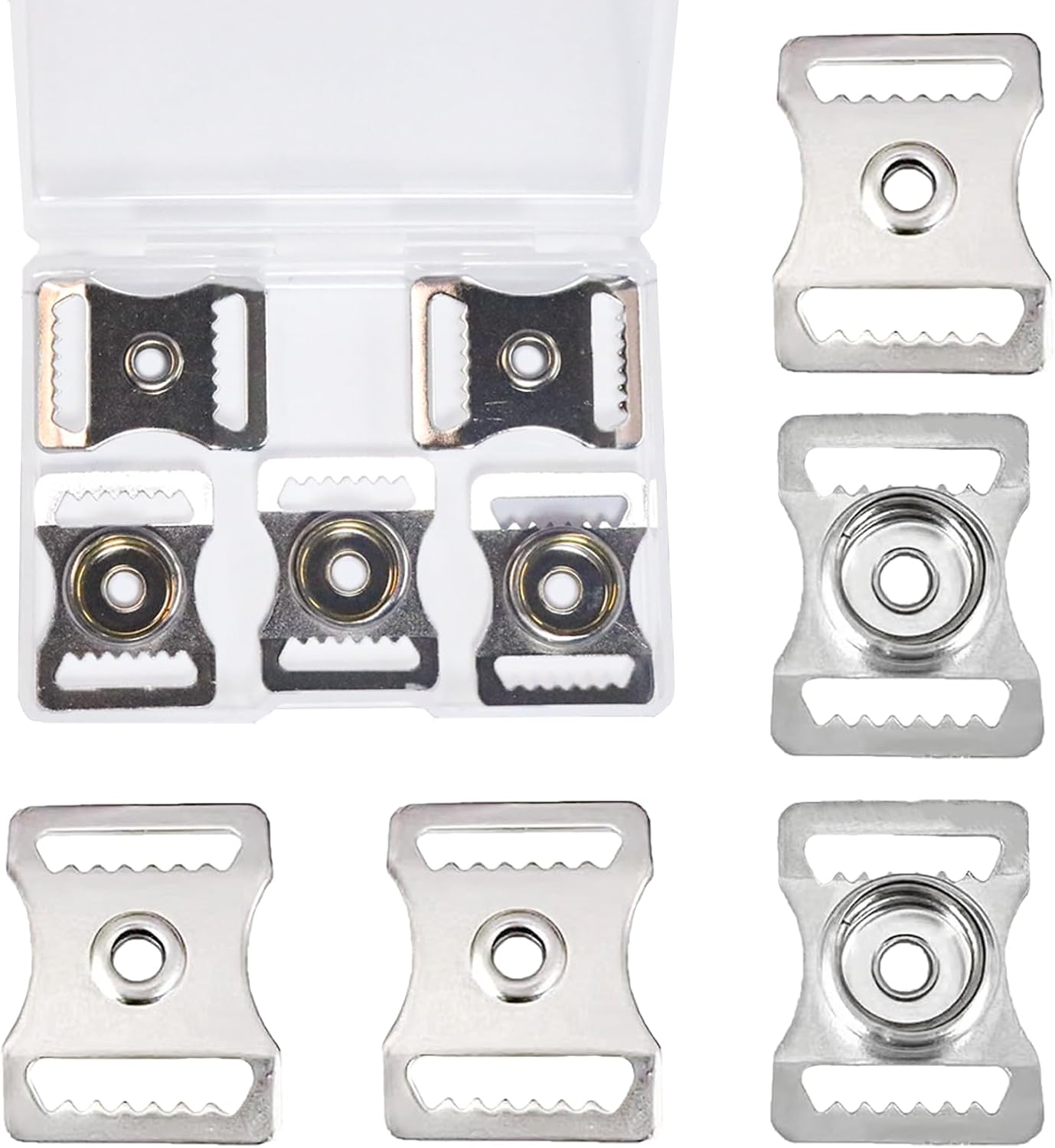 joaoxoko Youth Baseball Helmet Buckles, 10pcs Stainless