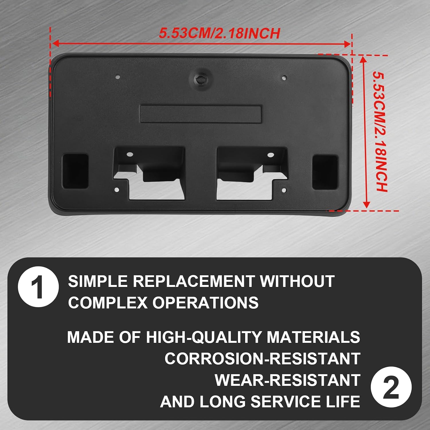 Front License Plate Bracket Mount Holder Compatible for 2024 2025 GMC Sierra 2500 3500 Bumper Mounting Bracket 85650574 GM1068257