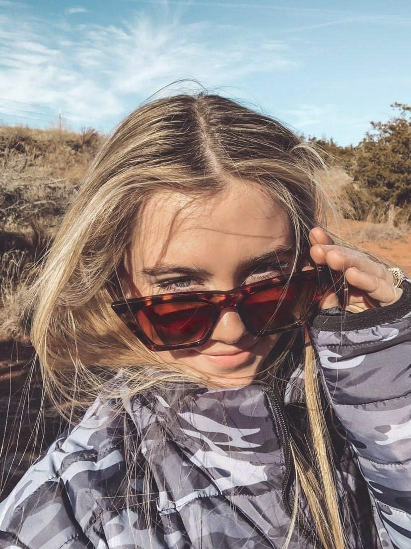 FEISEDY Vintage Polarized Square Cat Eye Sunglasses Women Trendy Fashion Cateye Polarized Sunglasses B2692 - Image 3