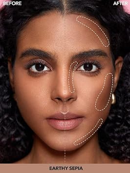 SHEGLAM Snatch 'n' Define Cream Contour Stick Long Lasting Highly Pigmented Sweat Proof Face Bronzer Makeup - Earthy Sepia