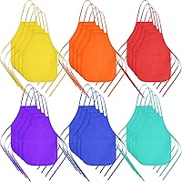 Vista 1 de Yahenda Paquete de 60 delantales de pintura para niños, delantales de tela para artistas, pintura artística, desechables, para niños