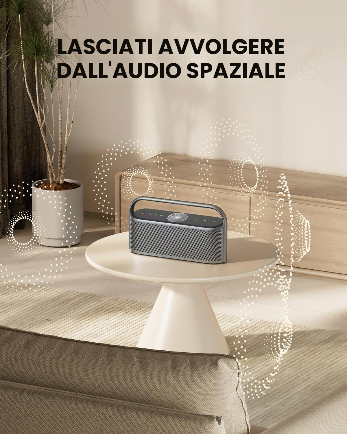 Soundcore Motion X600 Cassa Bluetooth Portatile con audio spaziale ad alta risoluzione wireless, cassa bluetooth potente 50 W, IPX7, 12h, AUX