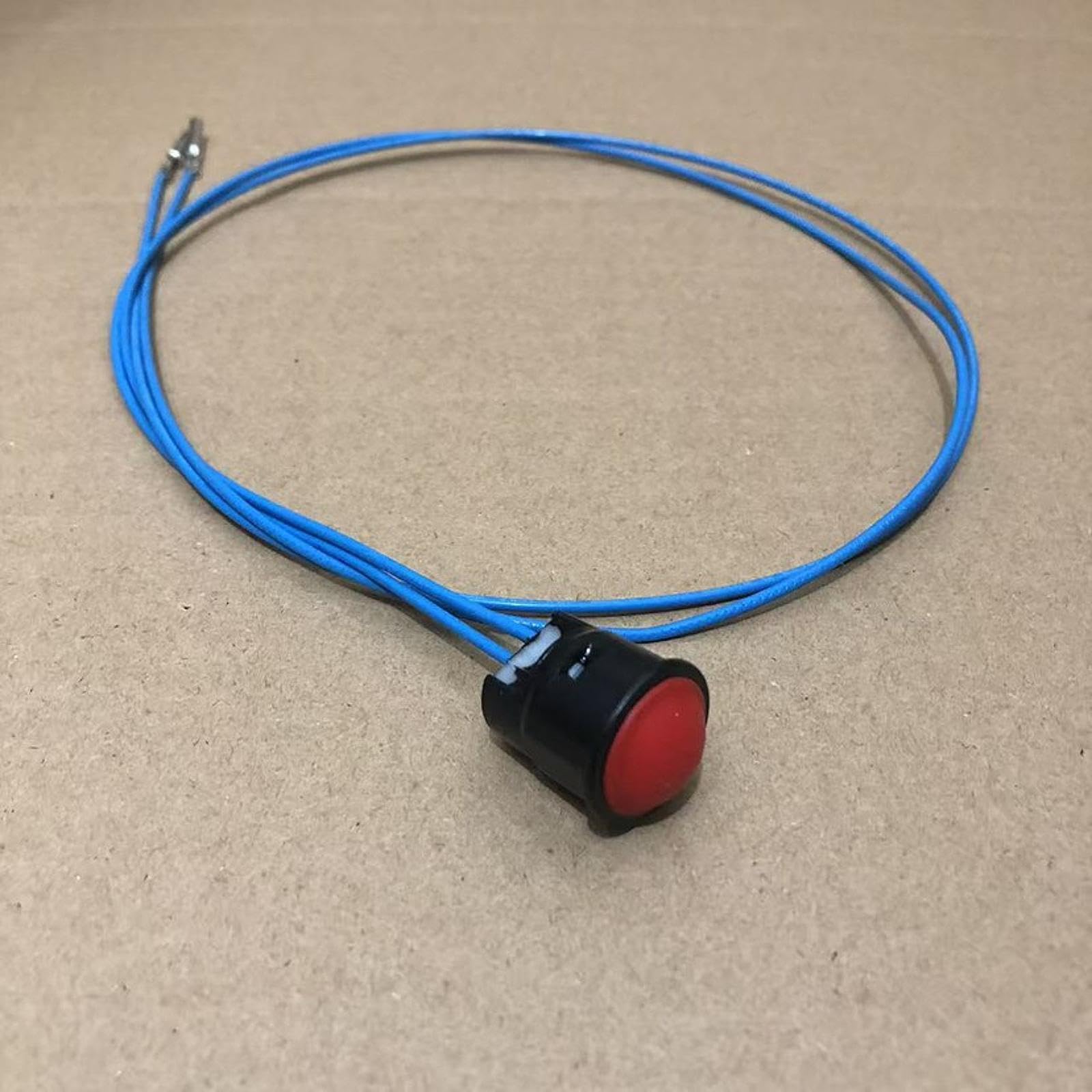 Oshhni Bouton-poussoir Filaire pour Joystick D'excavatrice, Interrupteur de Poignée de Chargeuse pour Professionnels, Fil Rouge à 2 Fils