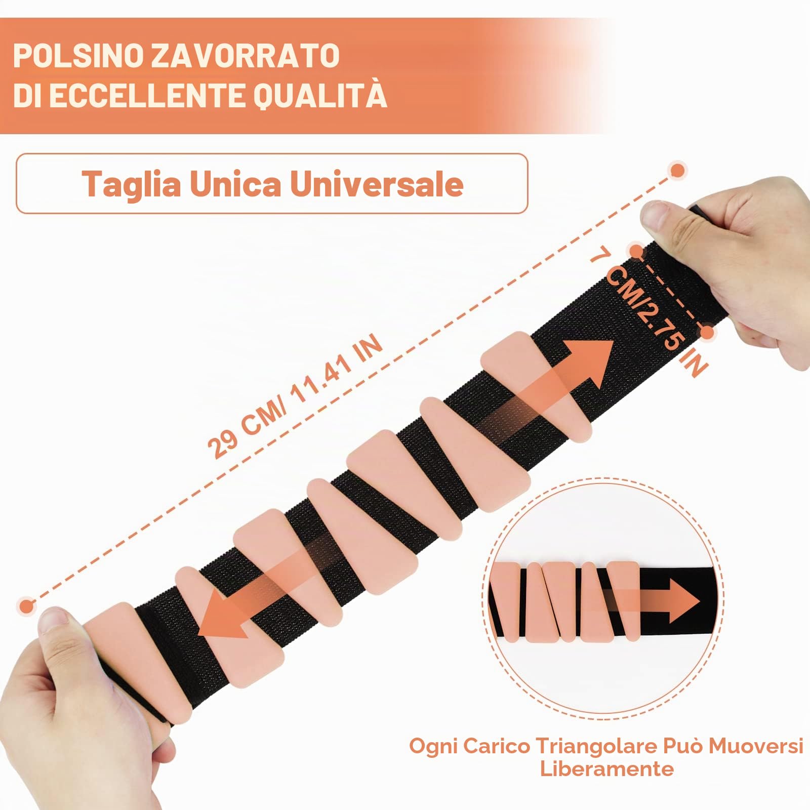 Set di 2 pesi da polso regolabili in silicone per donne e uomini, pesi indossabili per caviglia/polso, adatti per yoga, danza, pilates, esercizi in piscina e jogging, 0,9 kg