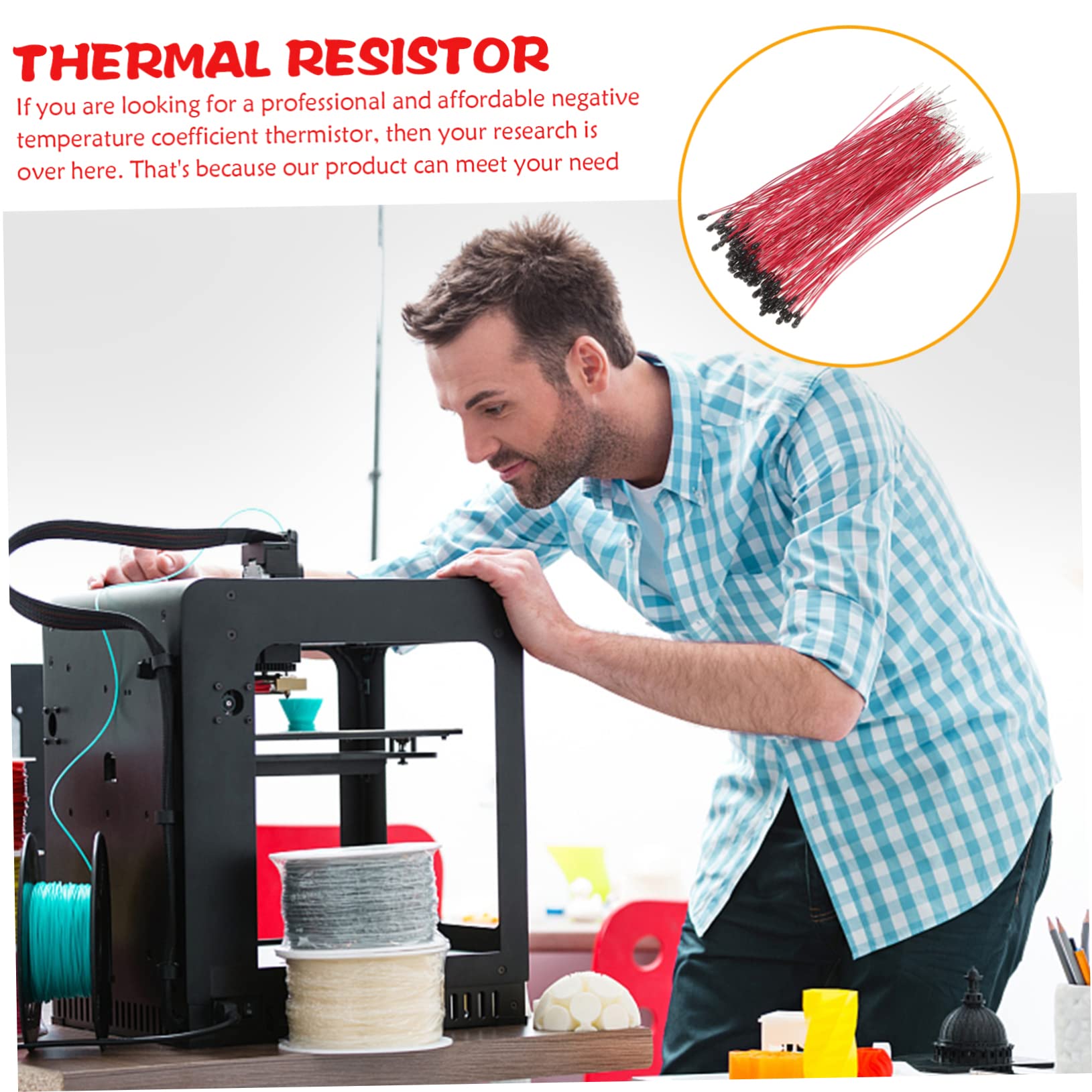 Alipis 5 Sätze Ntc Thermistor Temperaturfühler Hochempfindlicher Sensor Für Elektronik Klimaanlagen Heizgeräte Einfache Verbindung Langlebig Präzise Temperaturmessung 100 Stück * 5