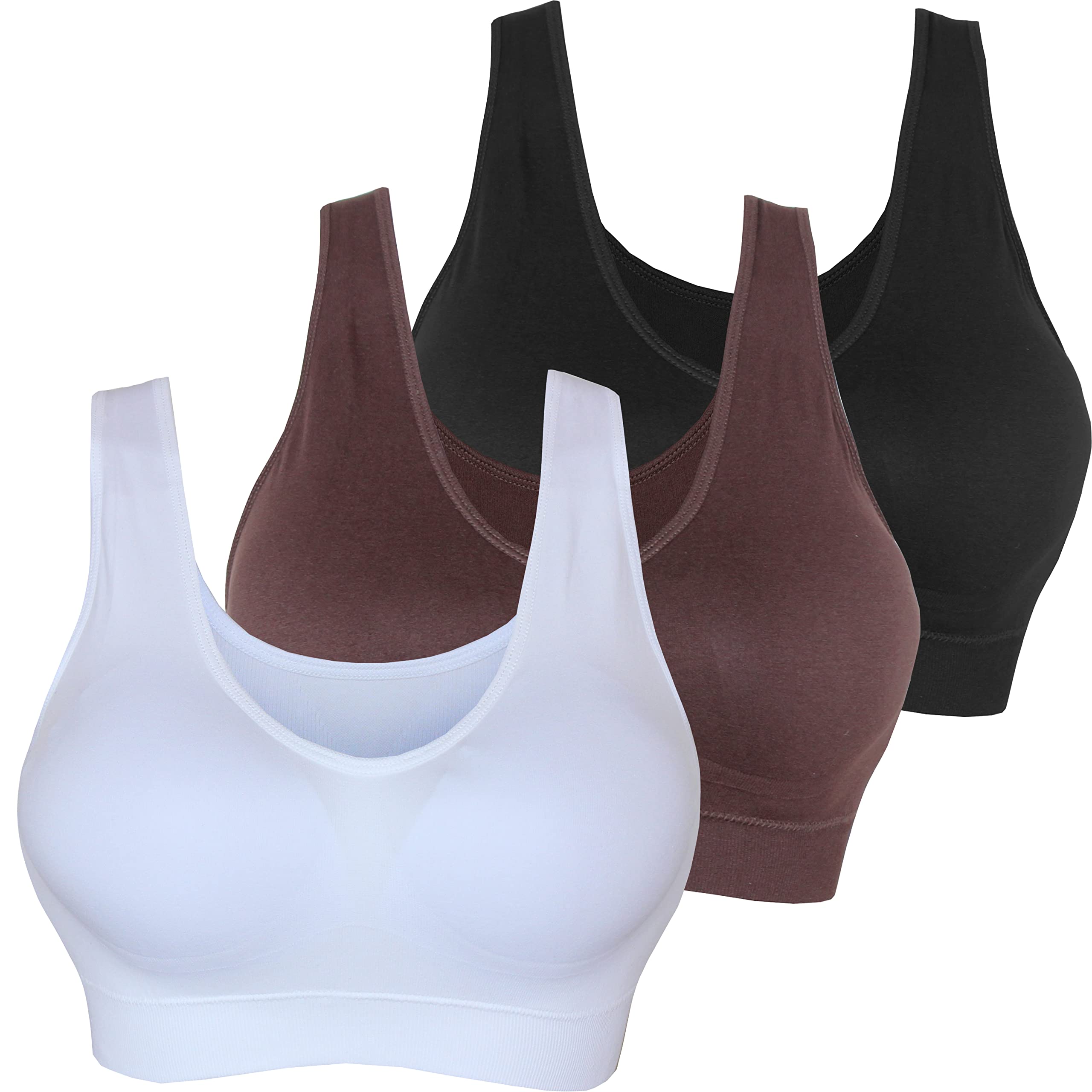 AKAMCWomen's Sports Bra Wireless Post-Surgery Bra Active Yoga Sports Bras