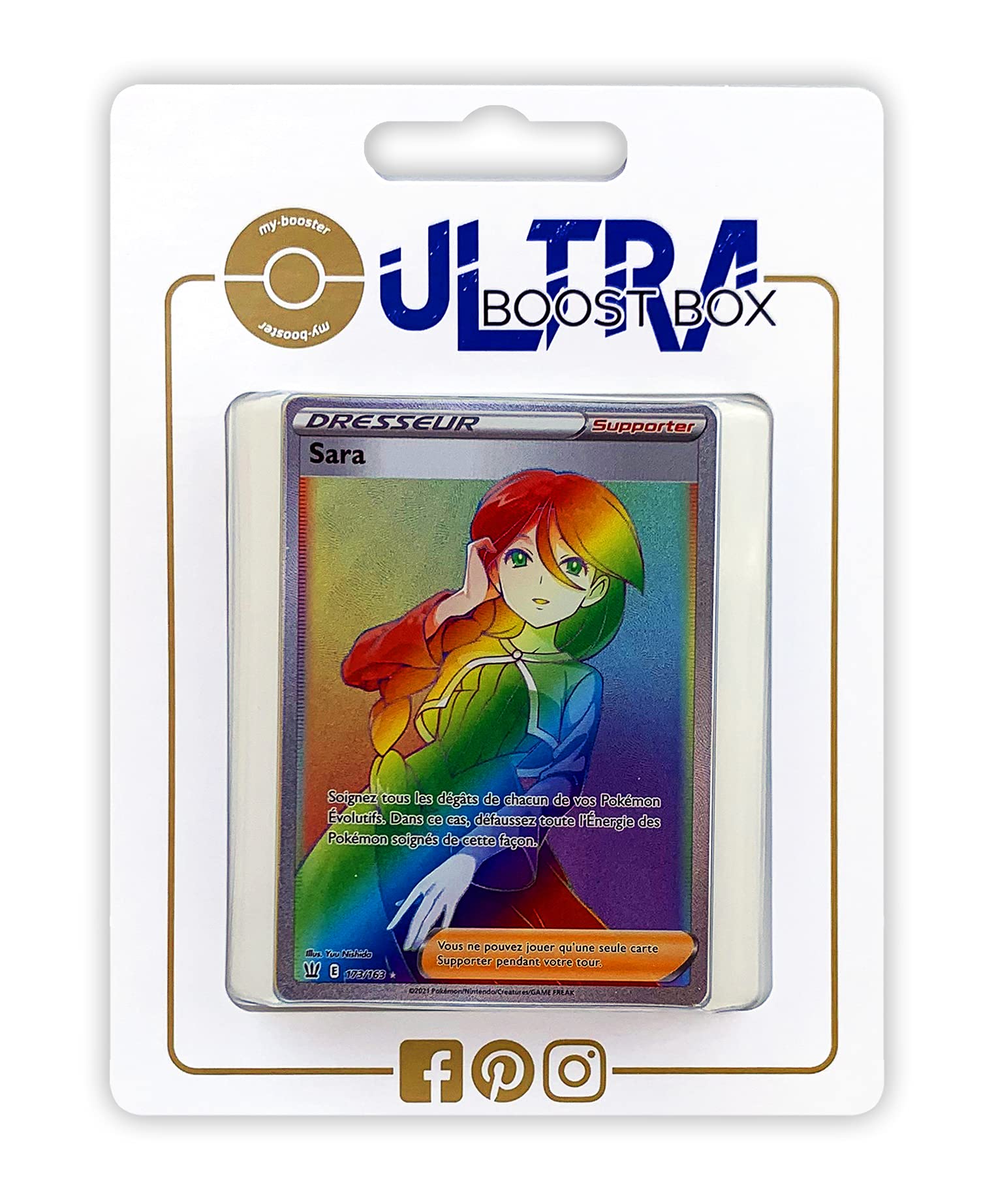 Sara (Cheryl) 173/163 Shiny Rainbow trainer - Ultraboost X Epée et Bouclier  5 Style de Combat